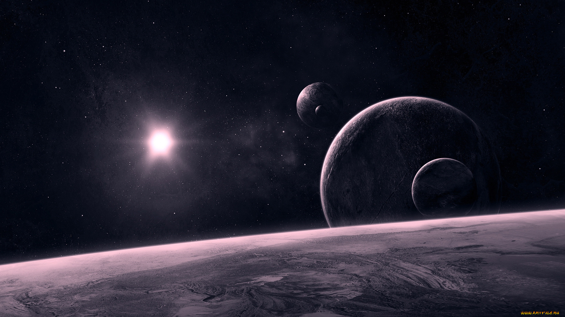 космос, арт, планеты