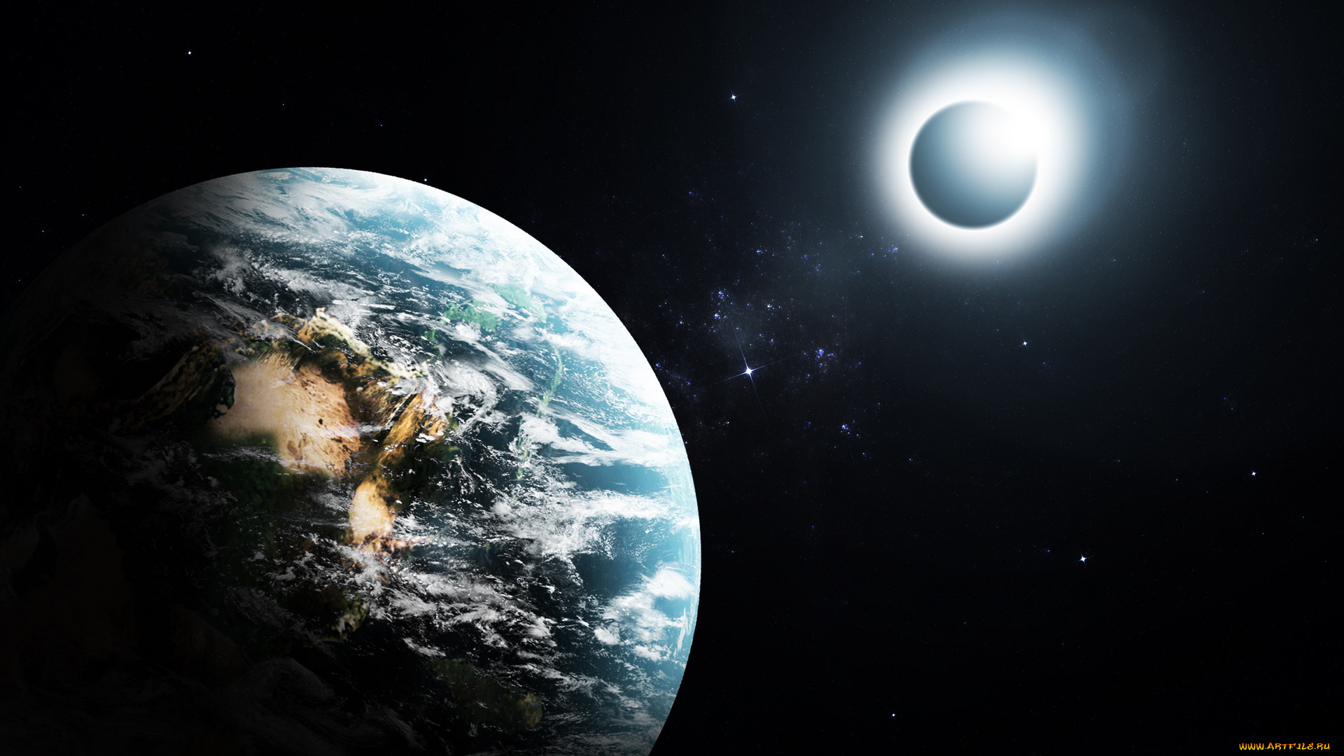 космос, арт, планеты