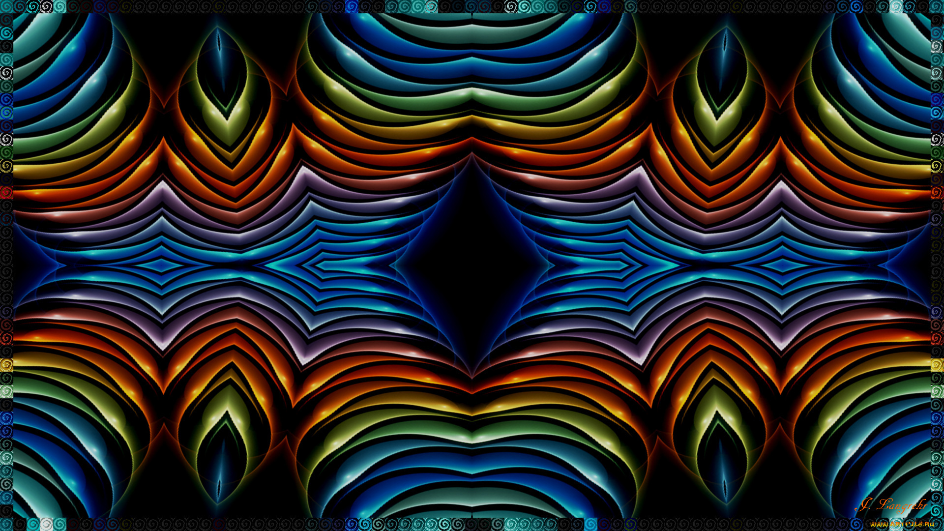 3д, графика, fractal, фракталы, фон, цвета, узор