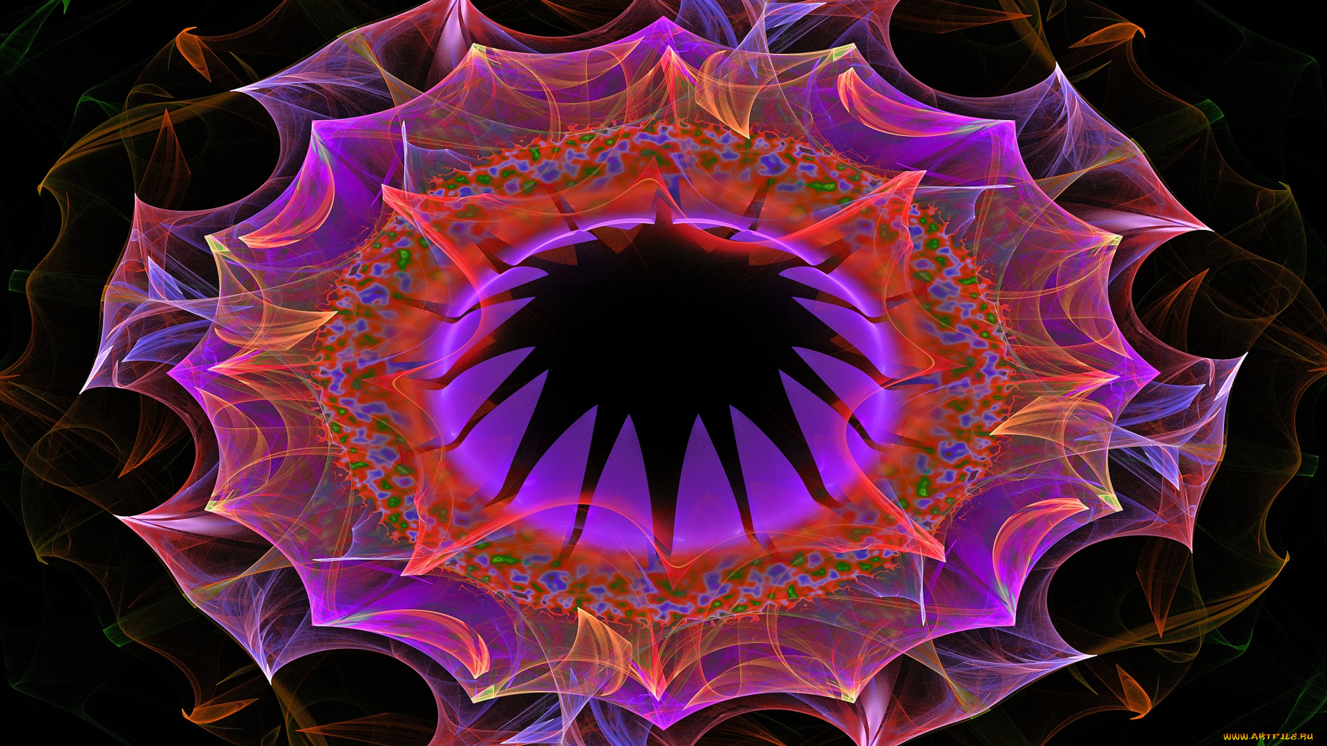 3д, графика, fractal, фракталы, узор, цвета