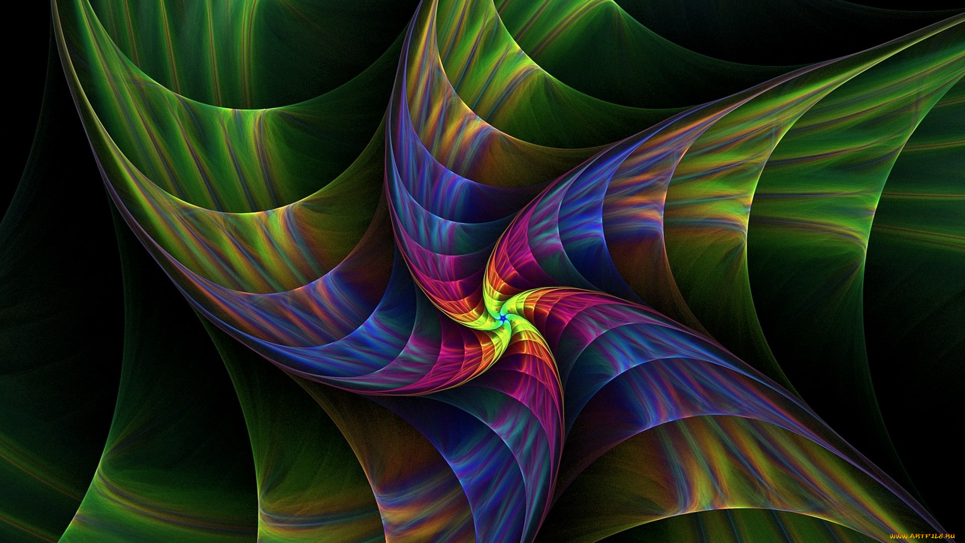 3д, графика, fractal, фракталы, узор, цвета
