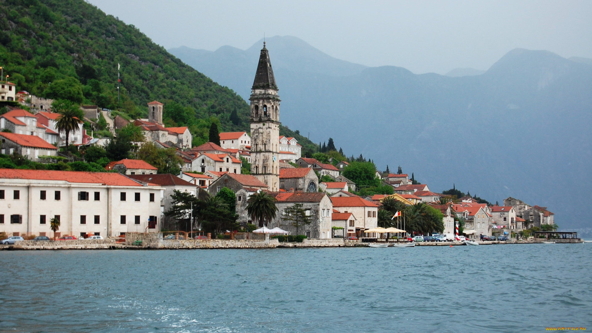 Черногория, perast, города, улицы, площади, набережные, дома, море, набережная