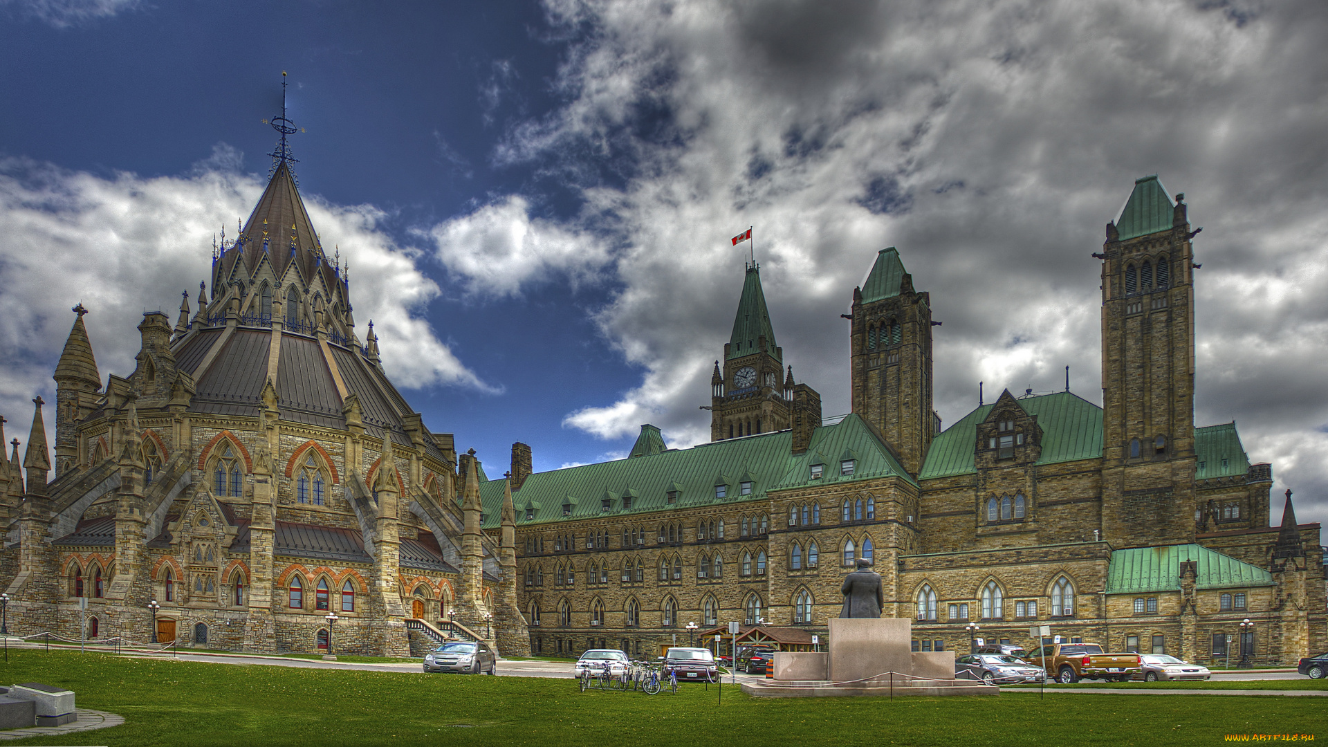 города, оттава, канада, парламент