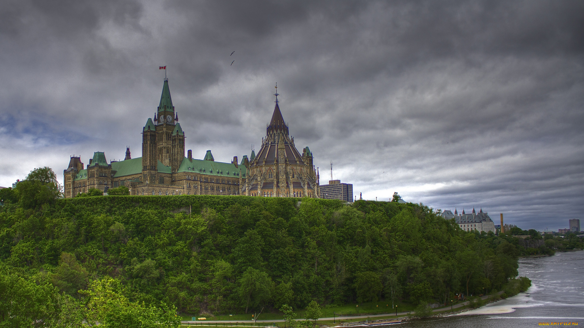 города, оттава, канада, parliament, ottawa