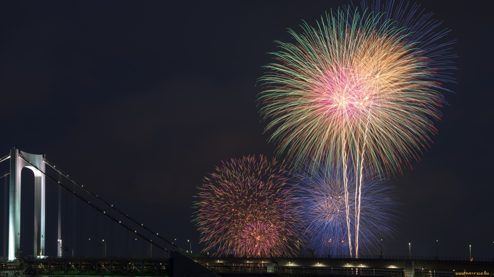 разное, салюты, фейерверки, праздник