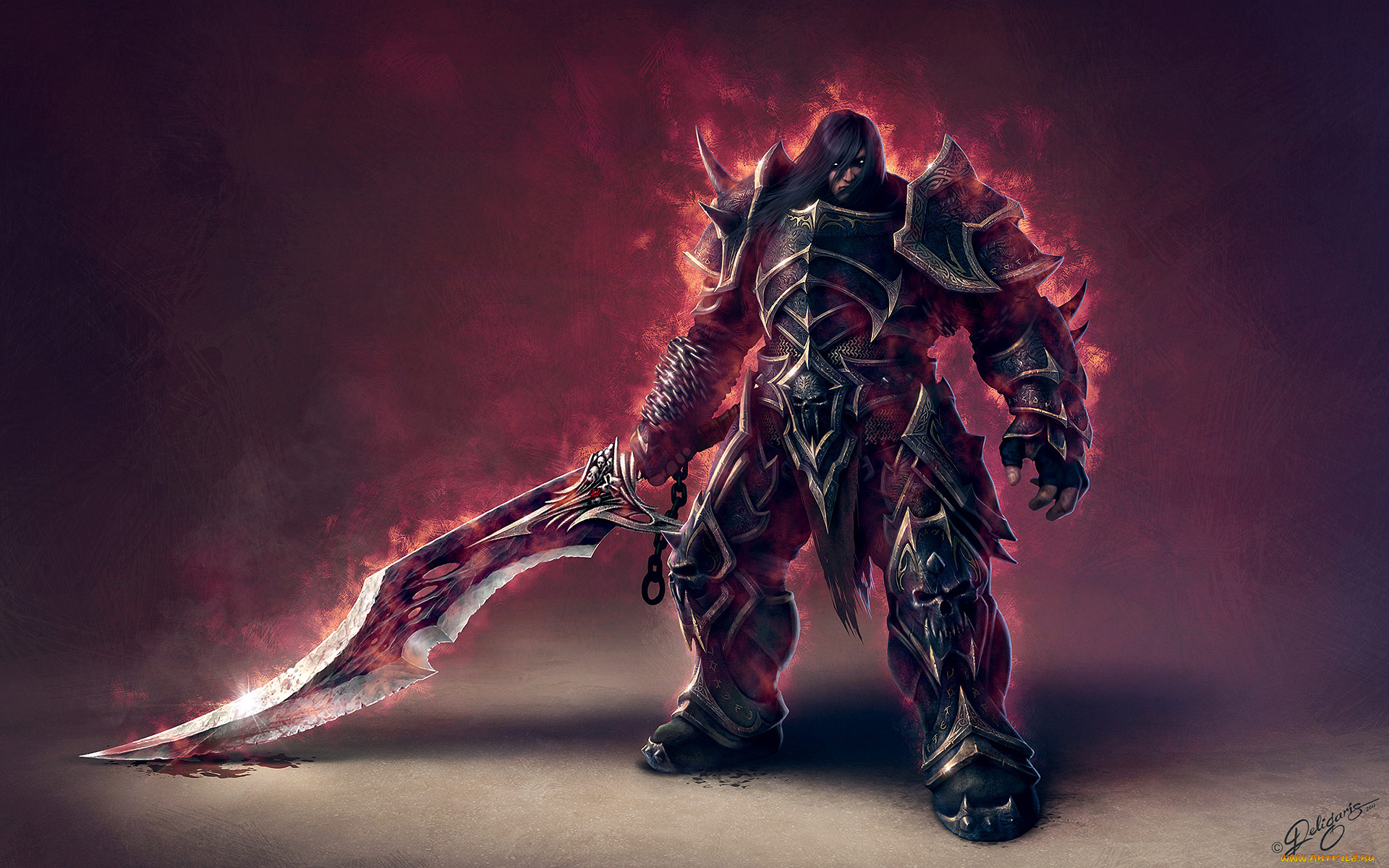 фэнтези, люди, доспехи, меч