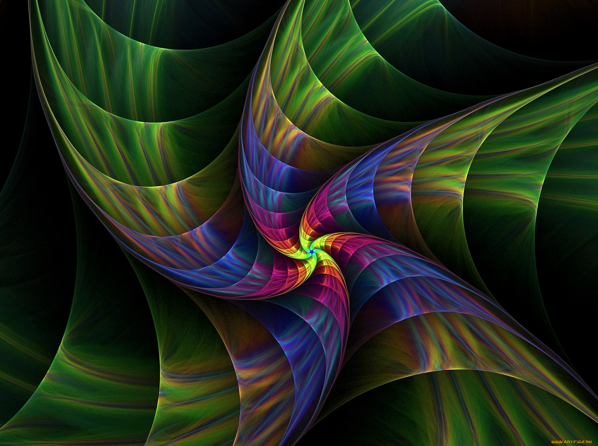 3д, графика, fractal, фракталы, узор, цвета