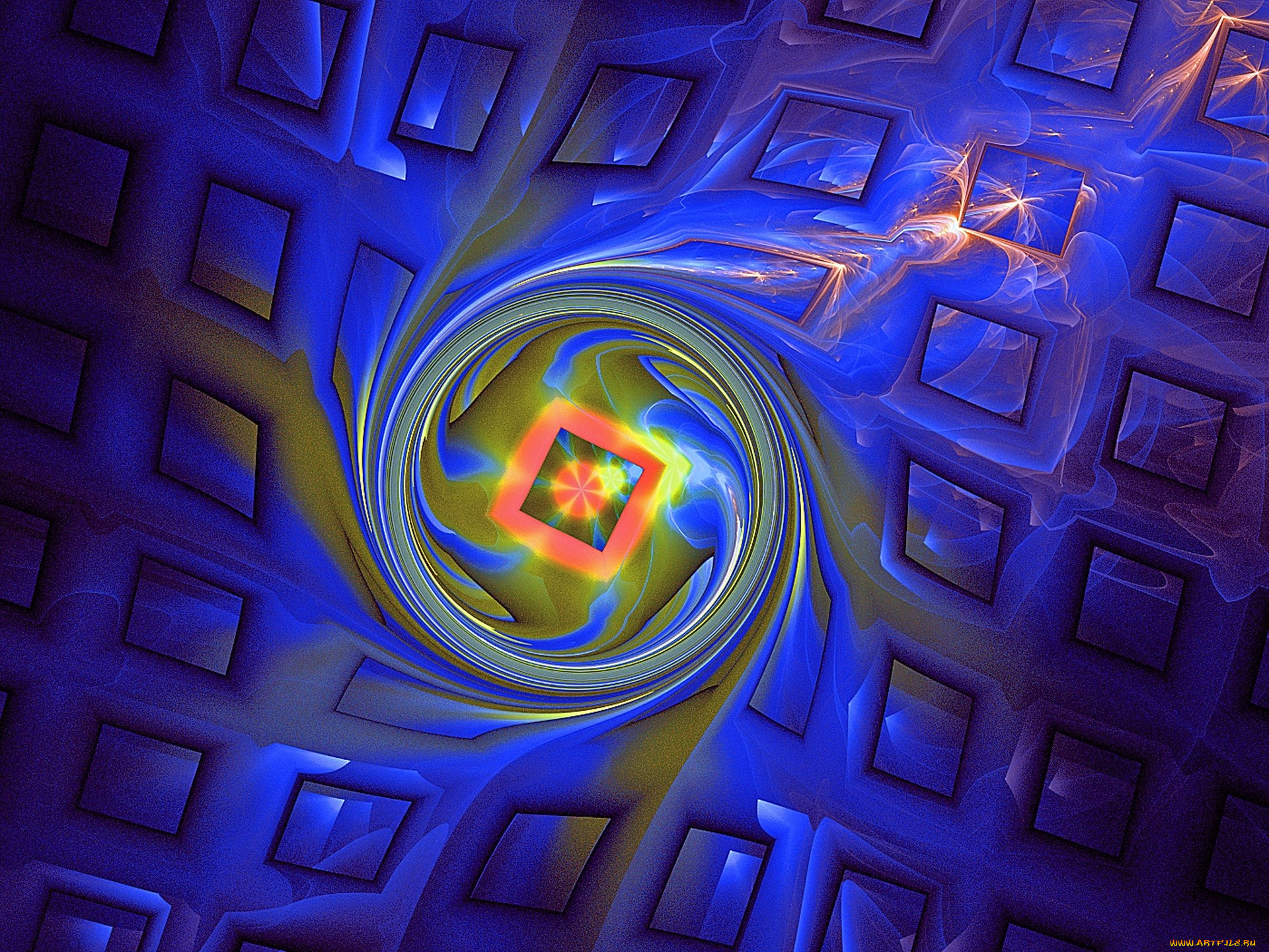 3д, графика, fractal, фракталы, узор, цвета