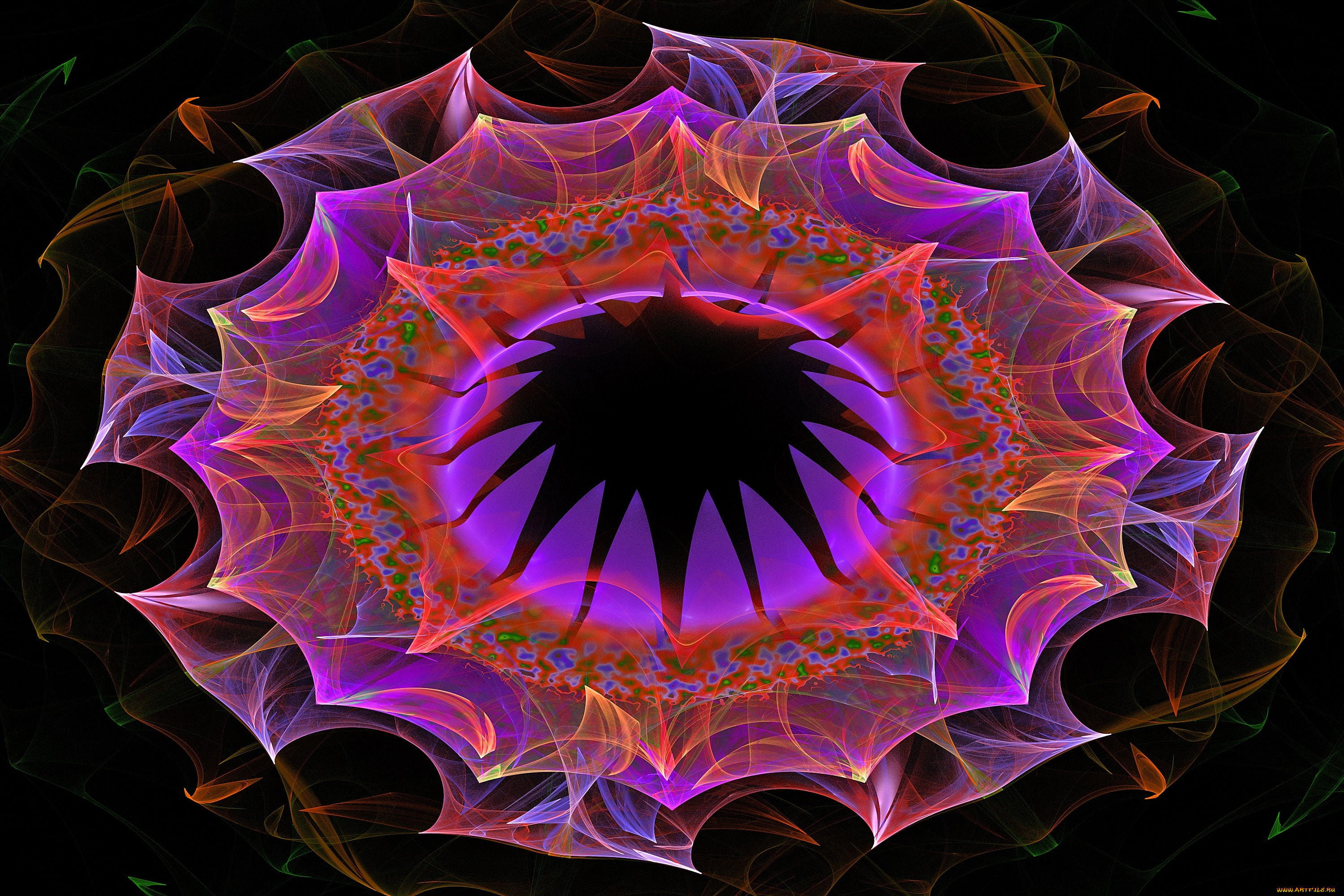 3д, графика, fractal, фракталы, узор, цвета