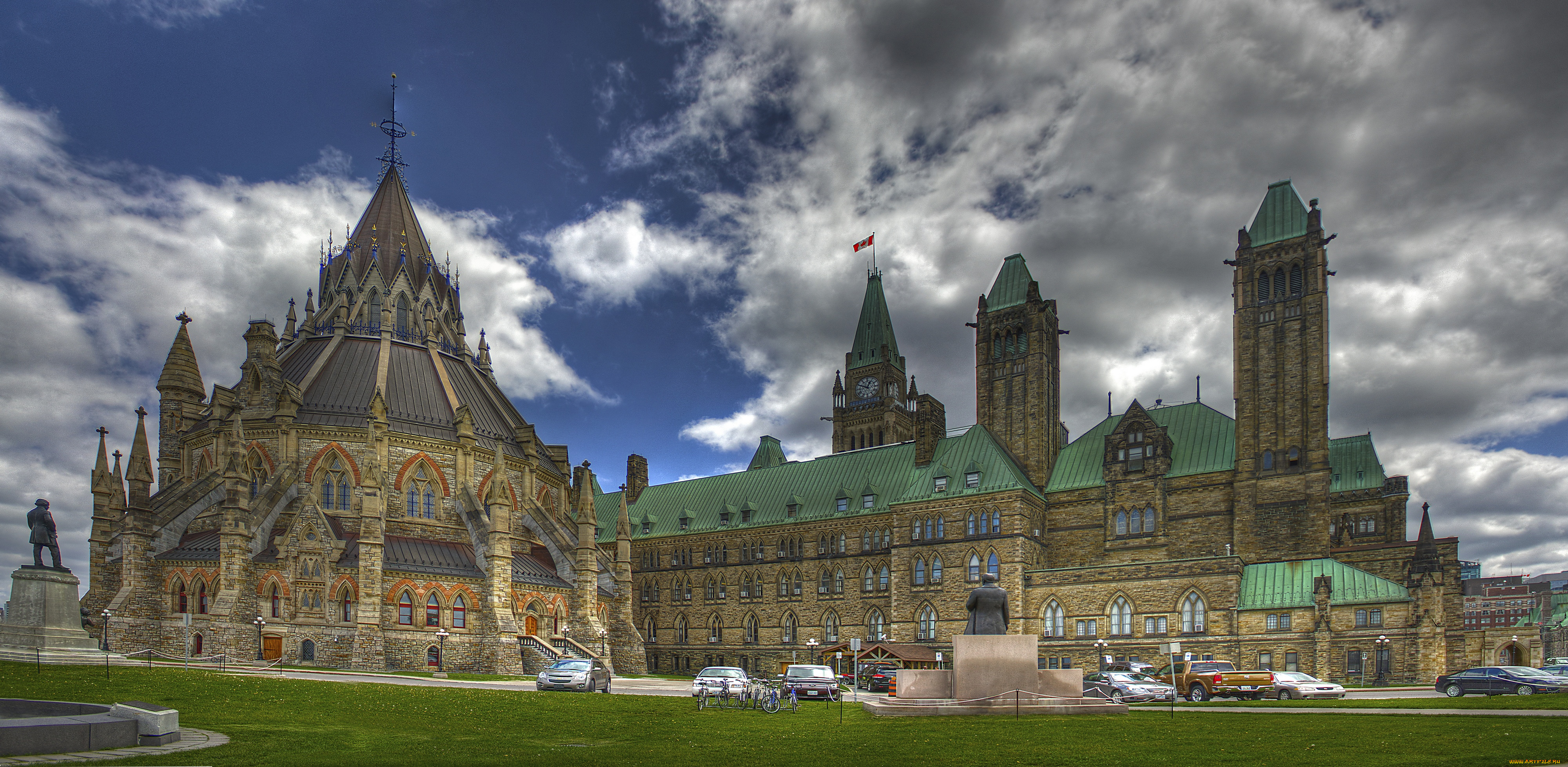 города, оттава, канада, парламент