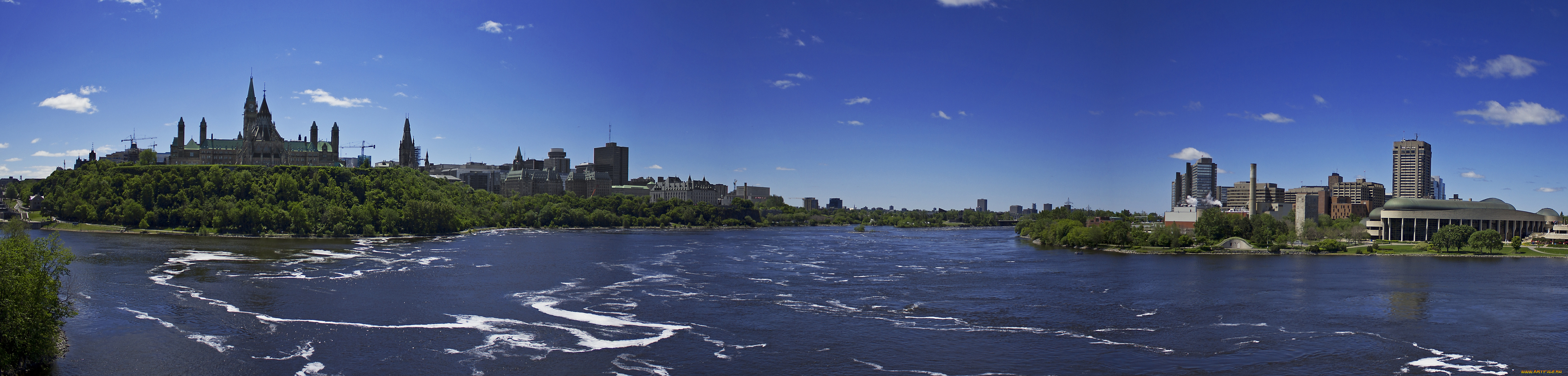 города, оттава, канада, панорама, ottawa