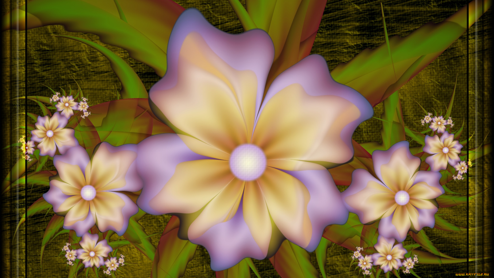 3д, графика, цветы, , flowers, цвета, фон, узор