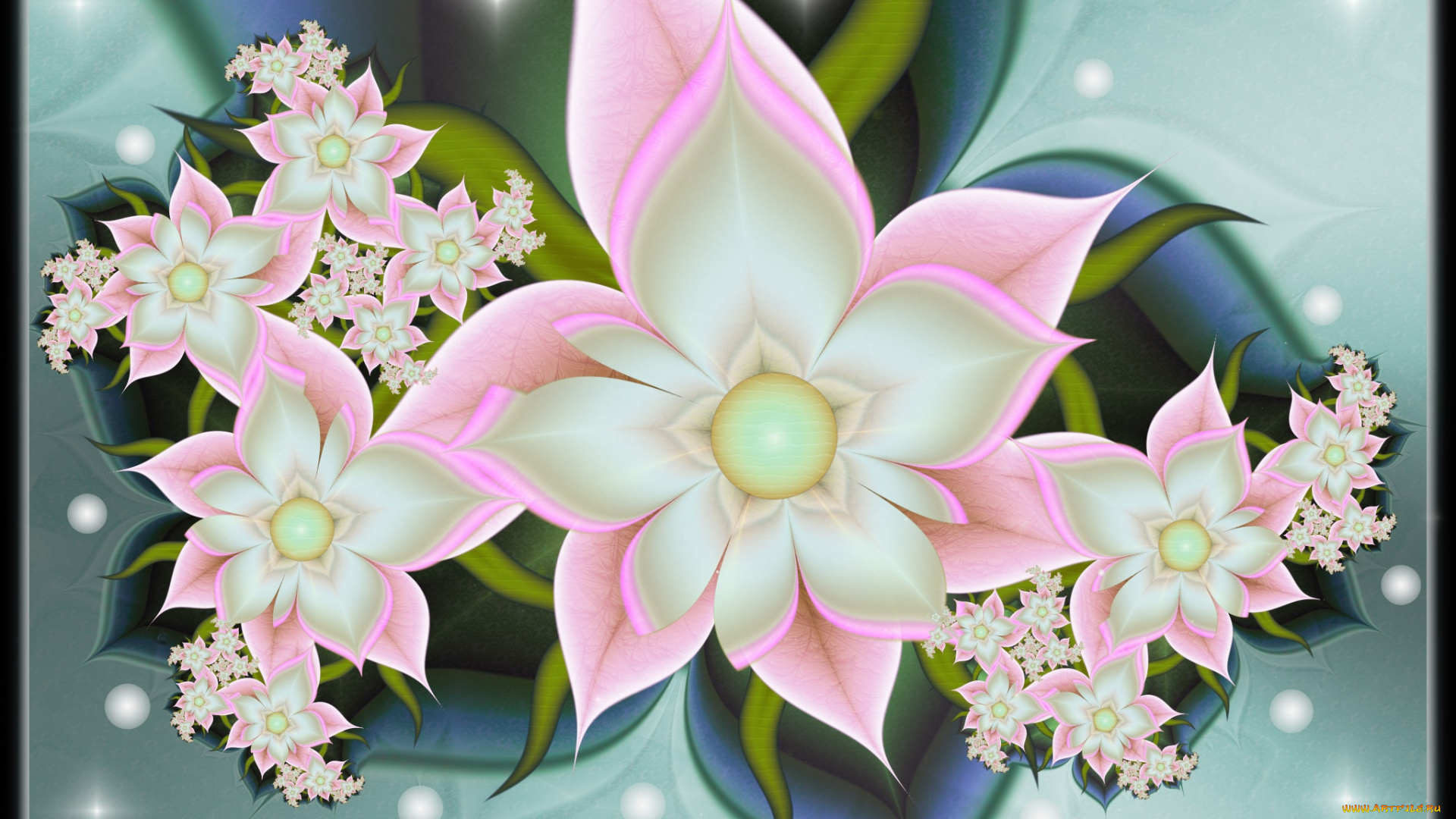 3д, графика, цветы, , flowers, узор, фон, цвета