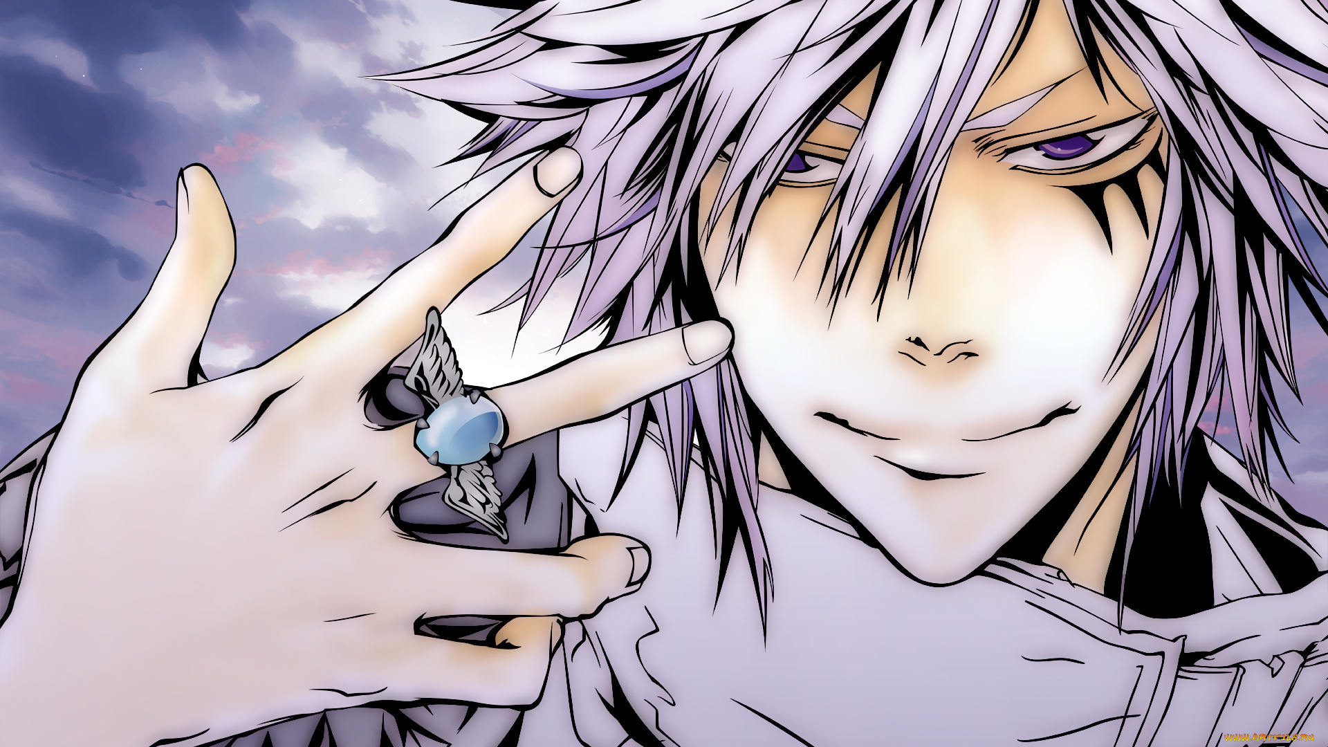 аниме, katekyo, hitman, reborn, кольцо, byakuran, katekyou, hitman, reborn, арт