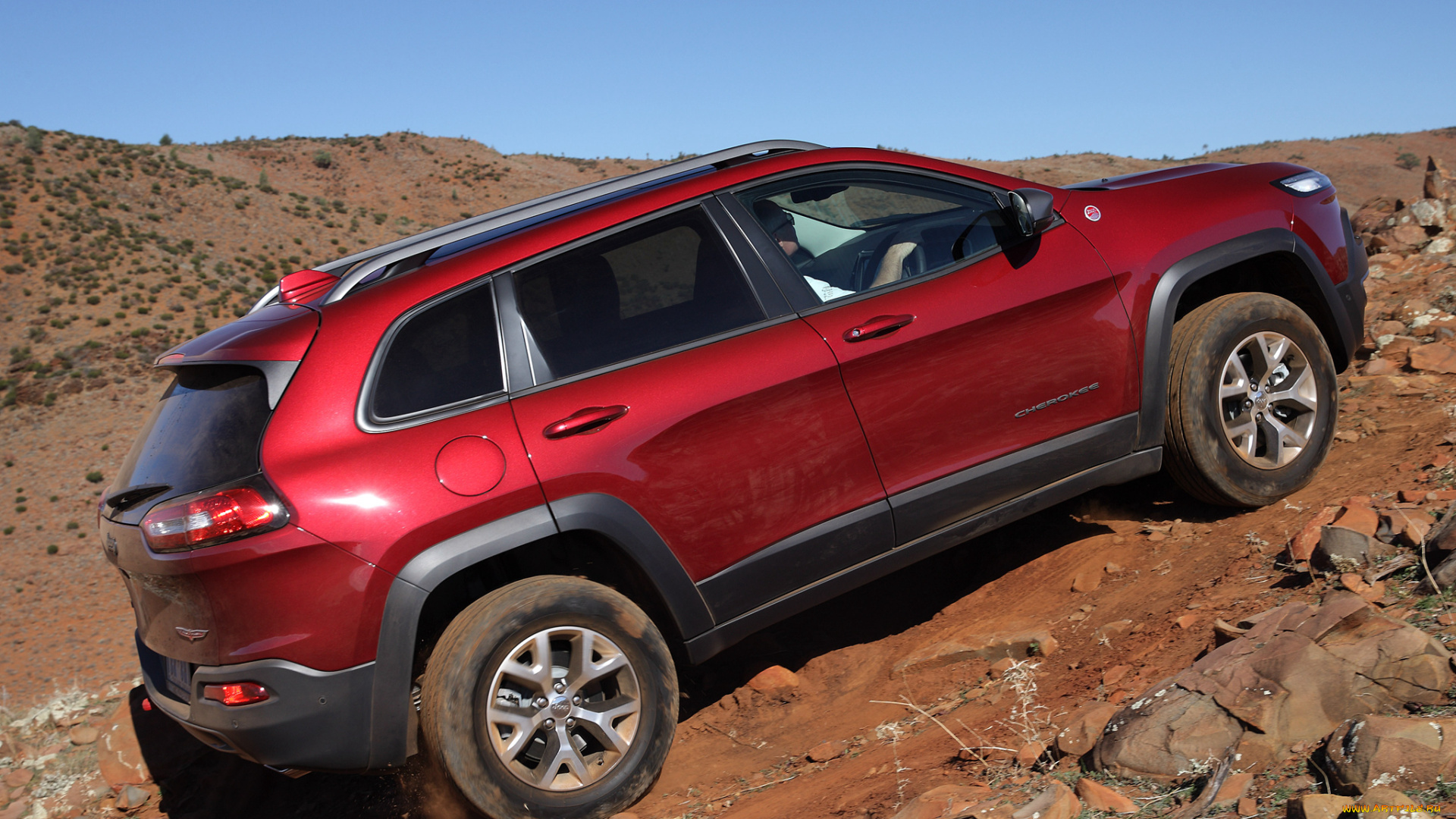 автомобили, jeep, au-spec, красный, 2014г, kl, trailhawk, cherokee