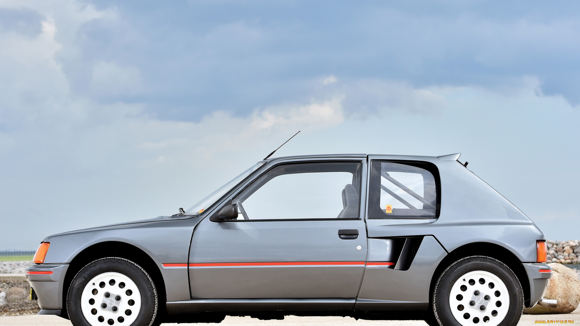 автомобили, peugeot, 205, t16, серый