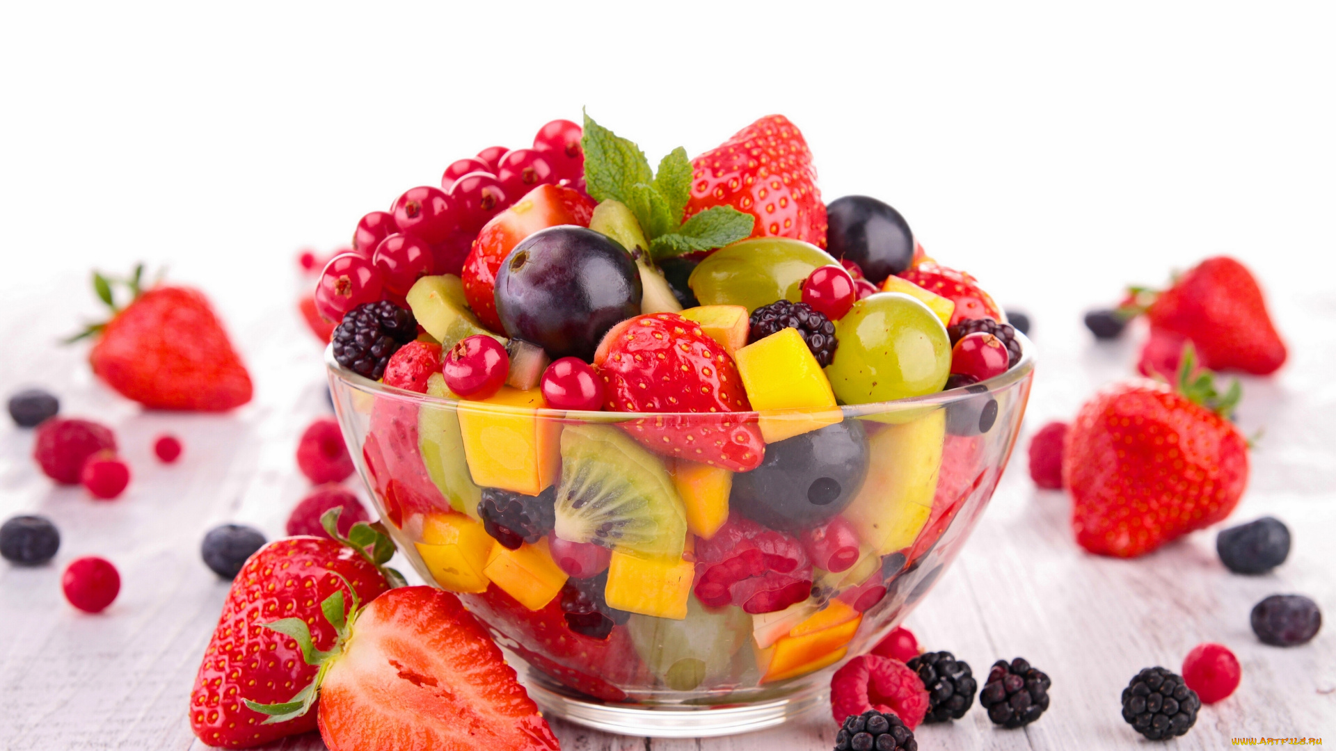 еда, мороженое, , десерты, ягоды, фрукты, фруктовый, салат, клубника