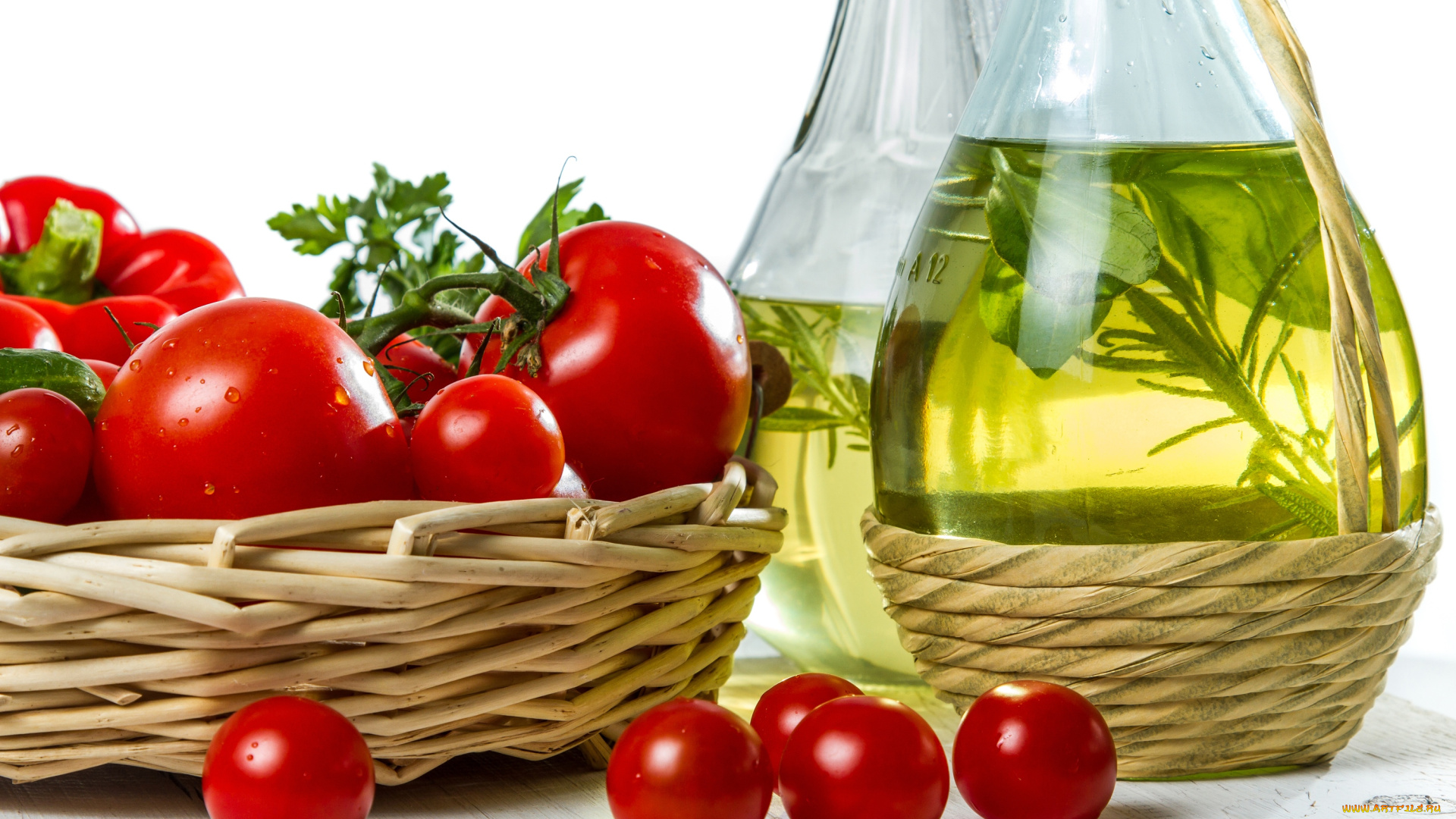 еда, помидоры, масло