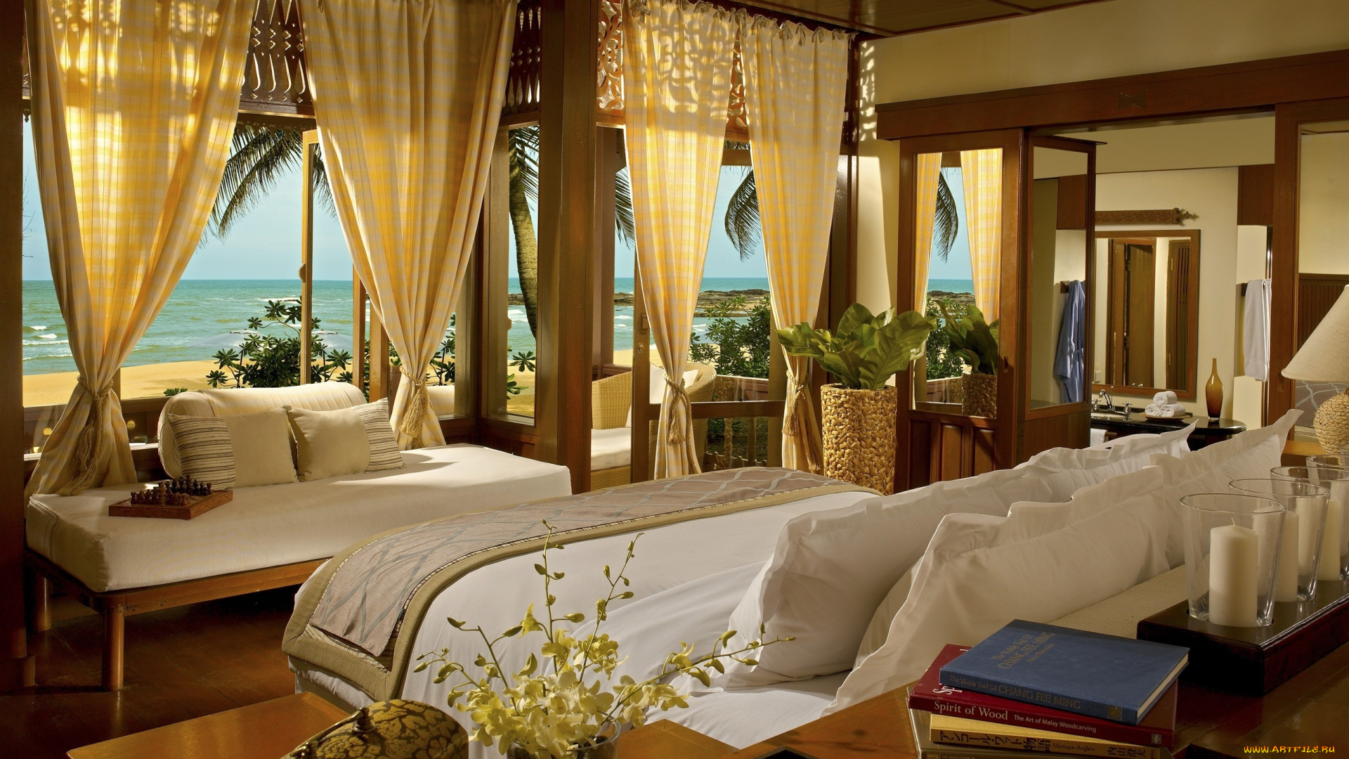 интерьер, спальня, hotel, room, bed