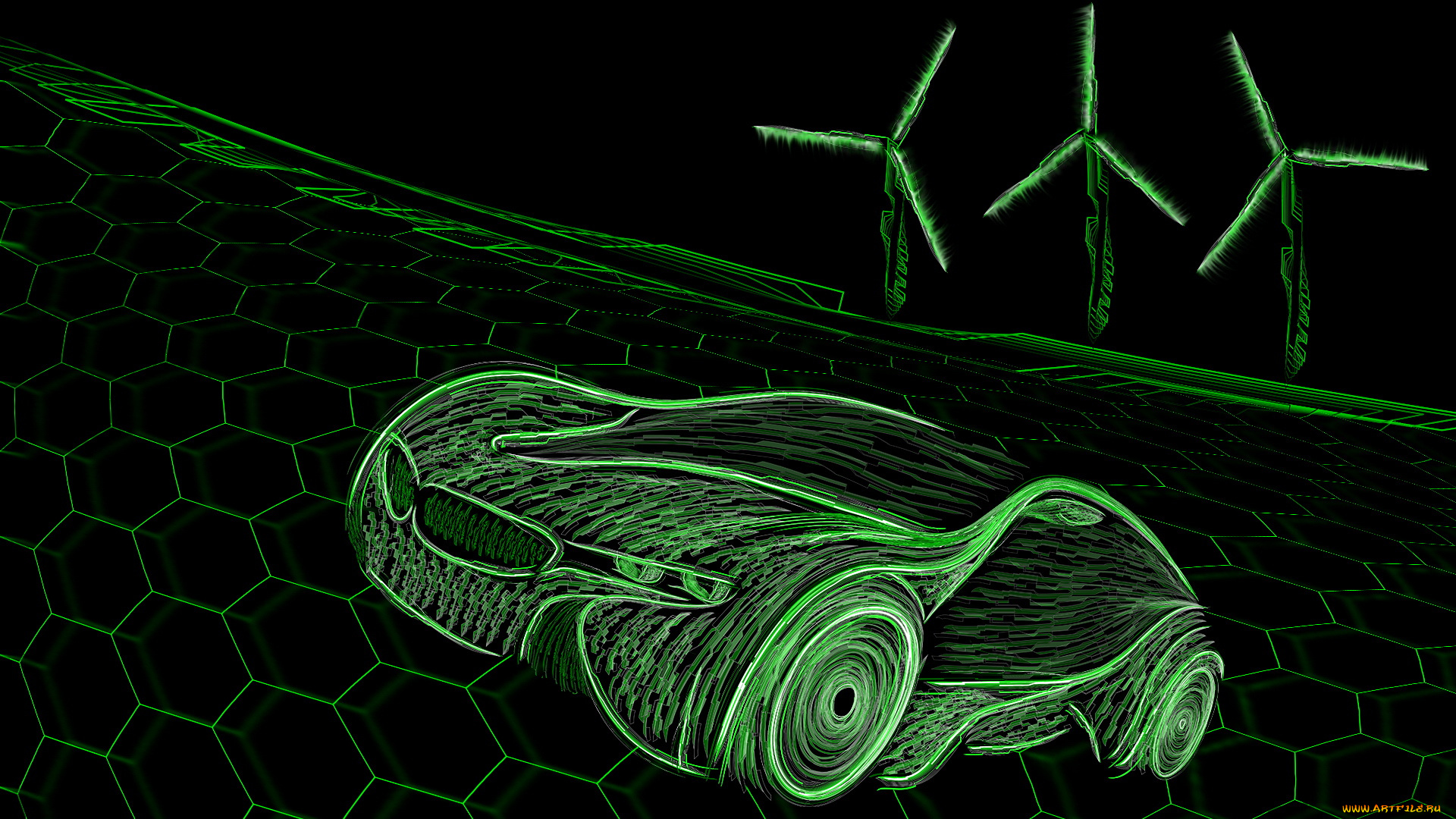 векторная, графика, техника, автомобиль