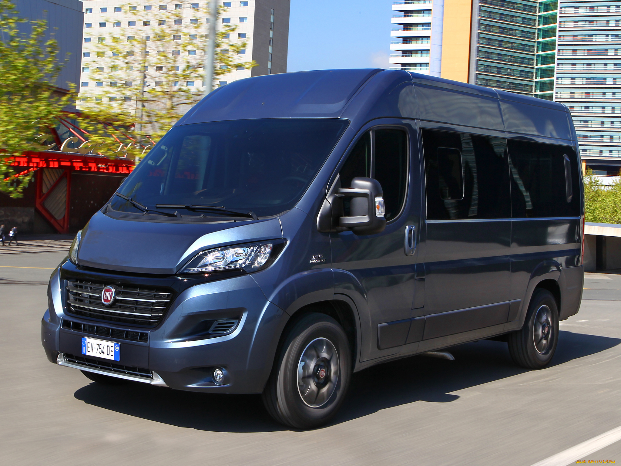 автомобили, fiat, синий, panorama, ducato