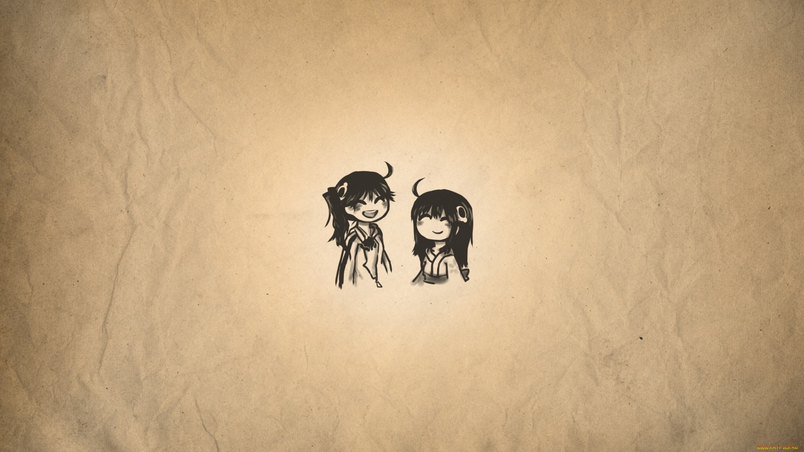 рисованные, минимализм, девочки