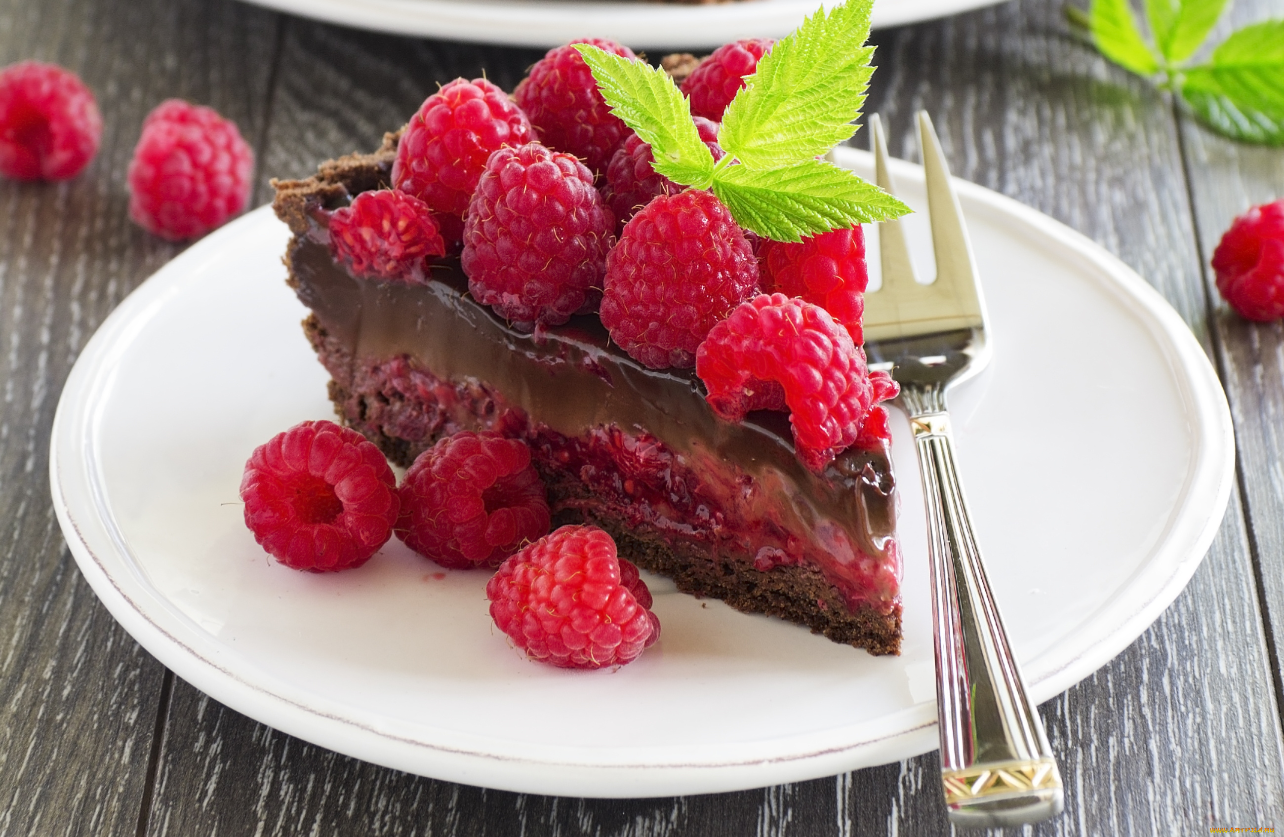 еда, торты, кусок, малина