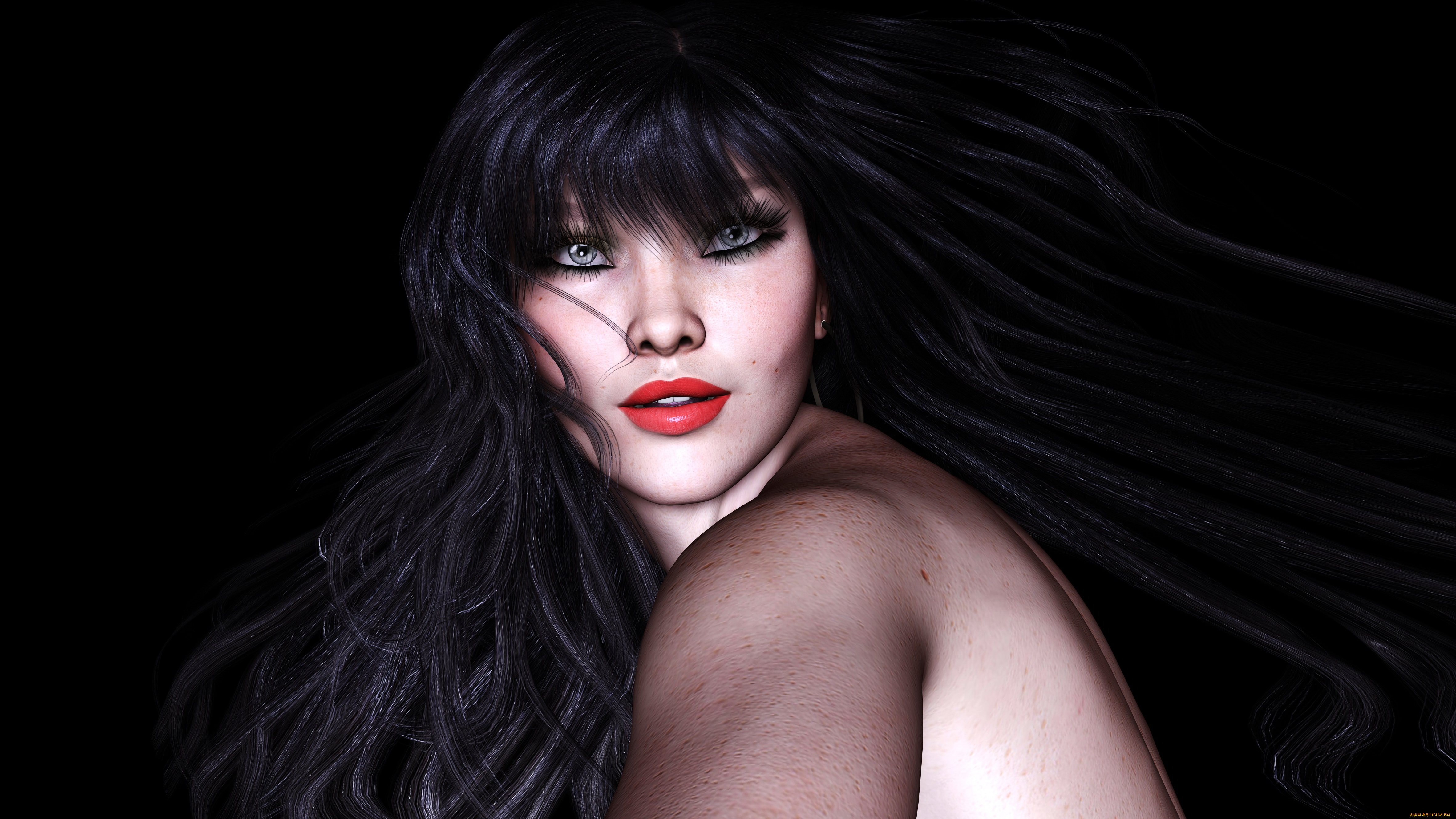 meike, 3д, графика, люди, , people, фон, взгляд, девушка