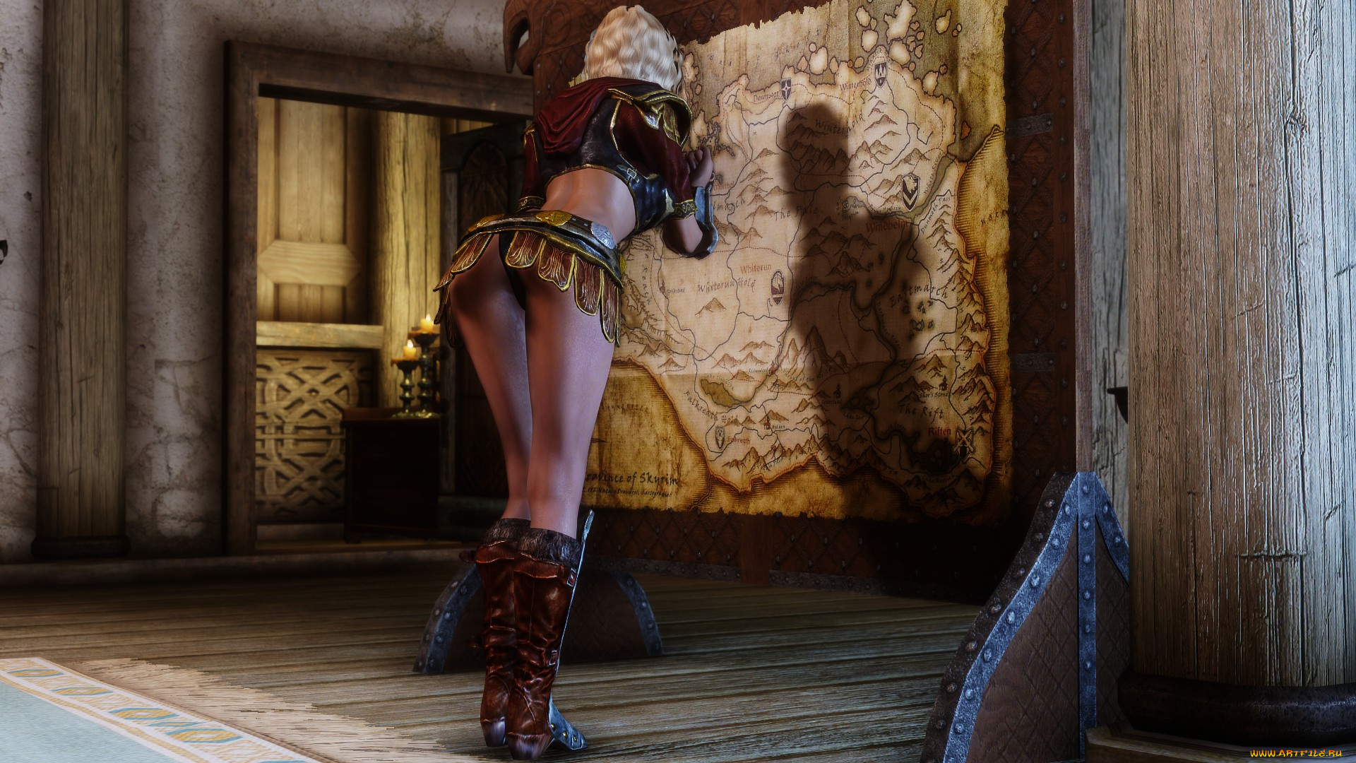 3д, графика, фантазия, , fantasy, взгляд, девушка, карта, фон