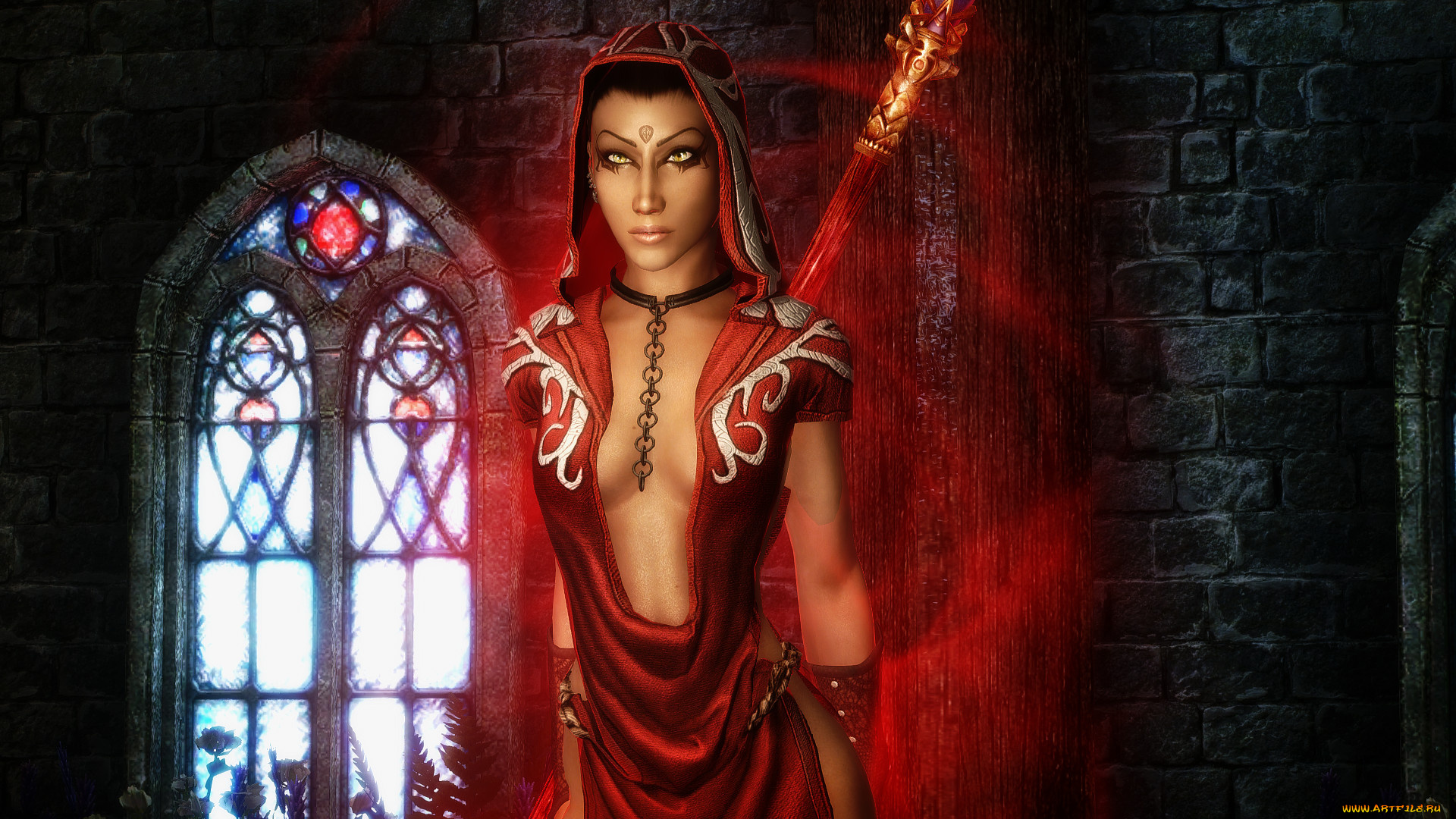 3д, графика, фантазия, , fantasy, взгляд, фон, девушка