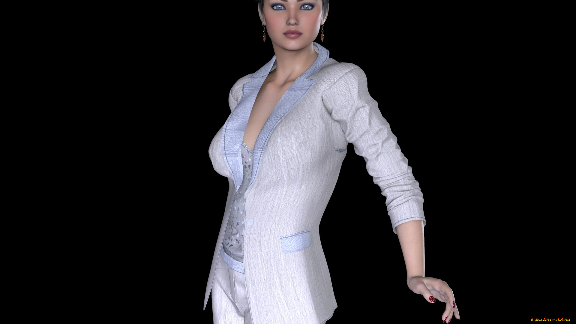 3д, графика, люди, , people, девушка, взгляд, фон