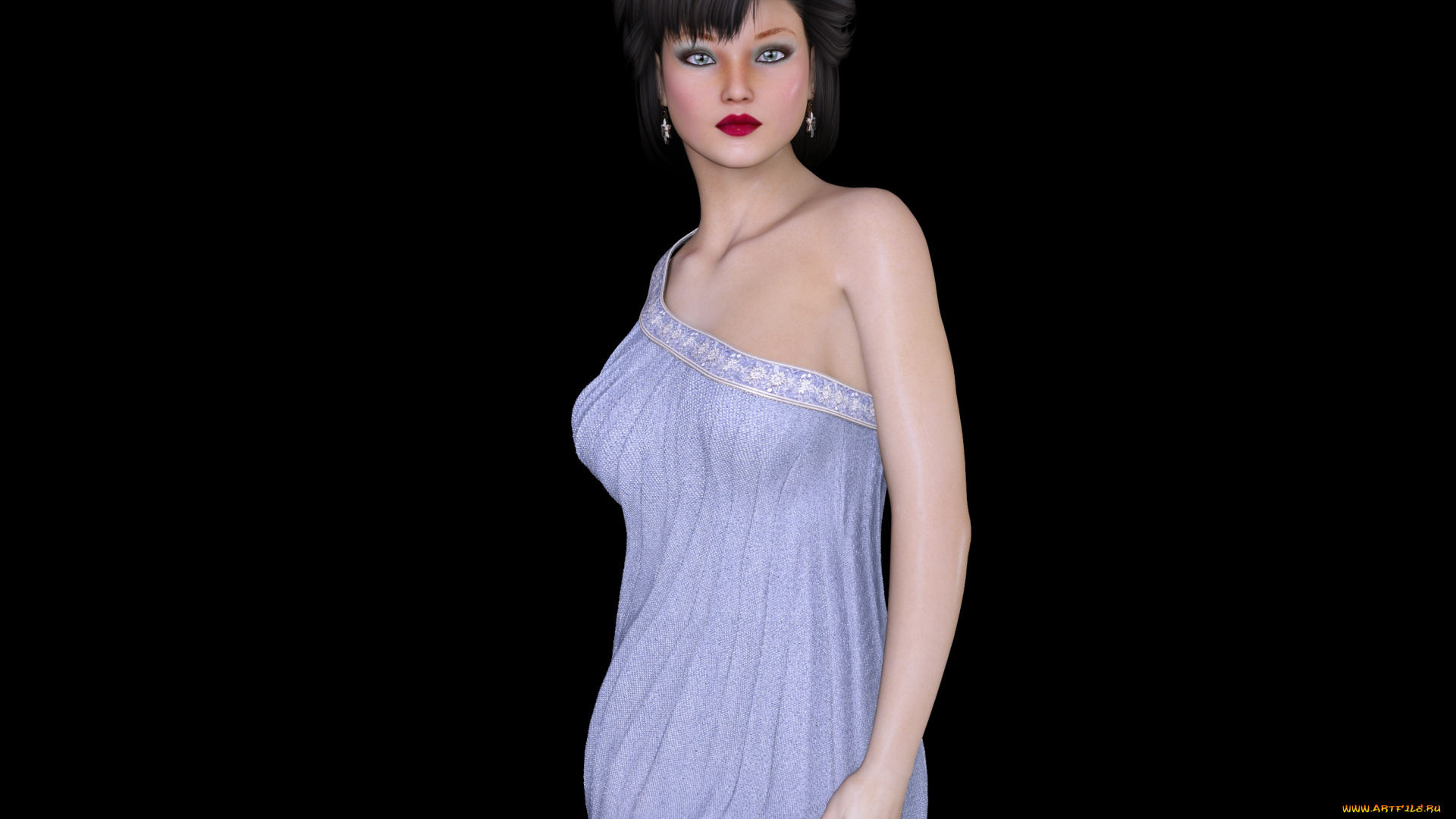 3д, графика, люди, , people, девушка, взгляд, фон