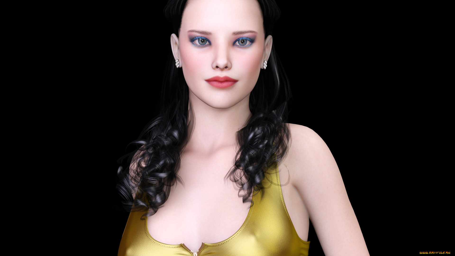 3д, графика, люди, , people, взгляд, девушка, фон