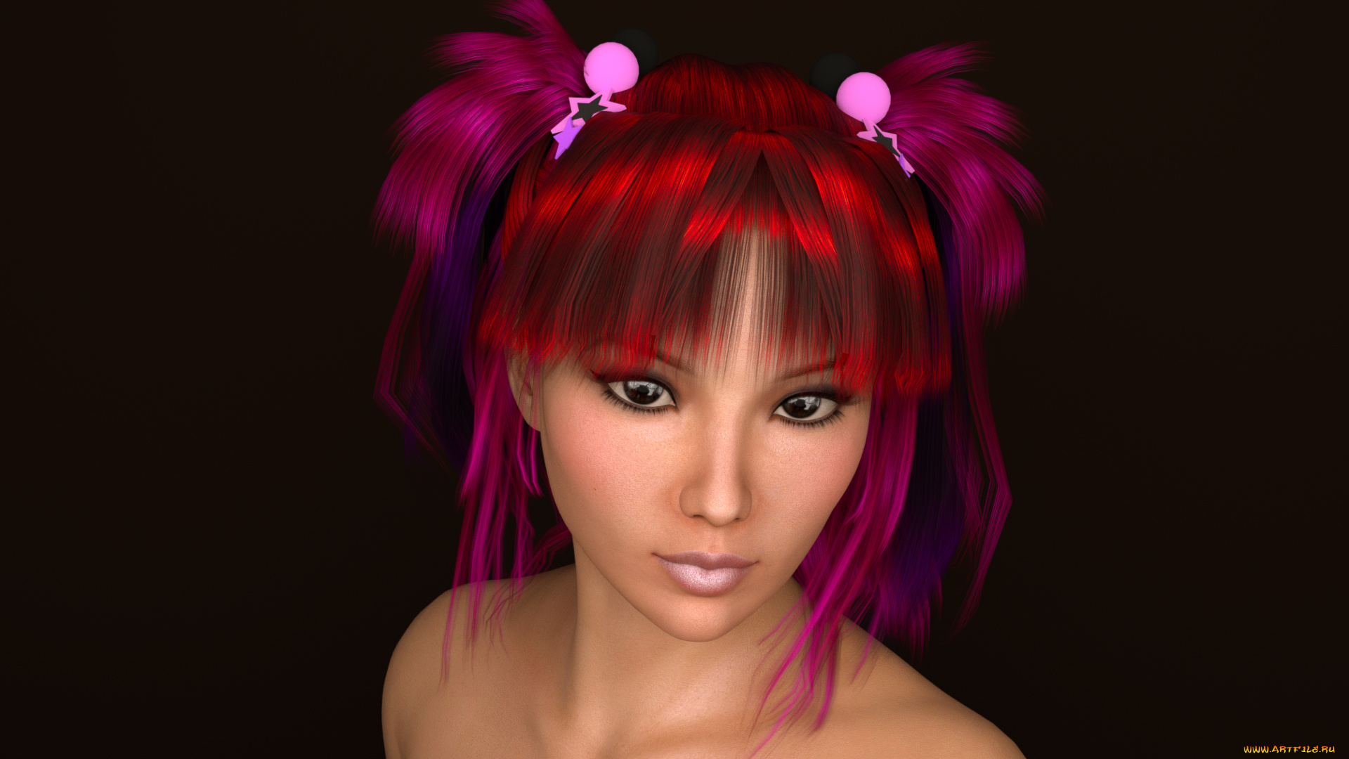 3д, графика, портрет, , portraits, девушка, фон, взгляд