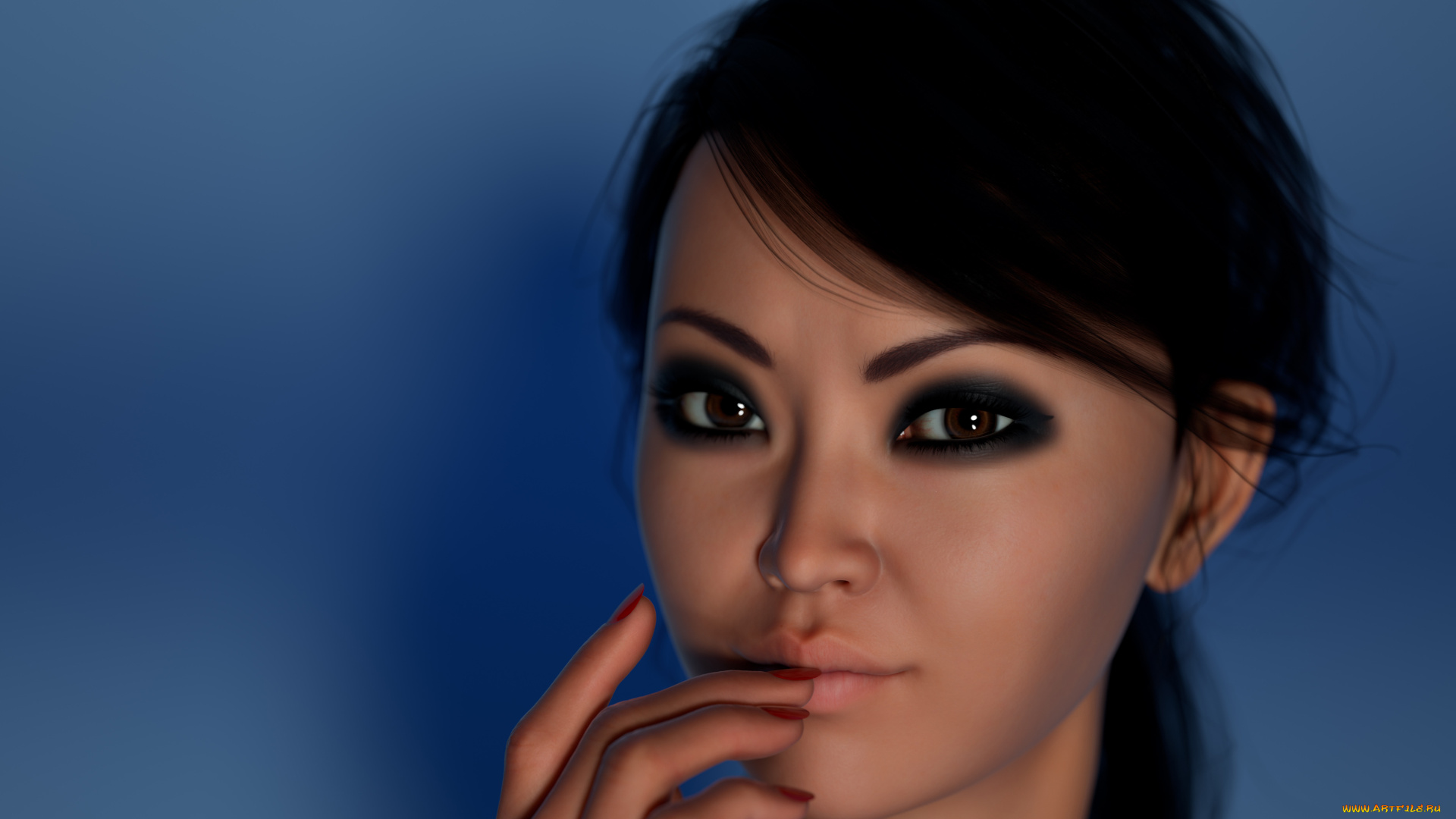 3д, графика, портрет, , portraits, девушка, фон, взгляд