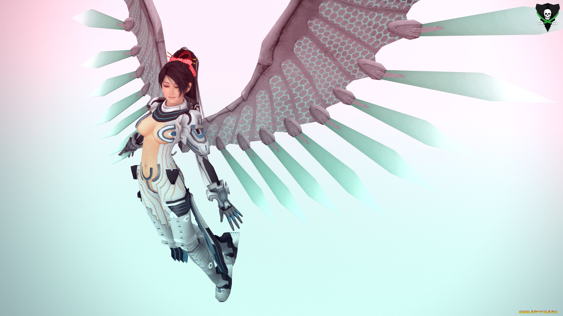 3д, графика, существа, , creatures, демон, фон, взгляд, девушка