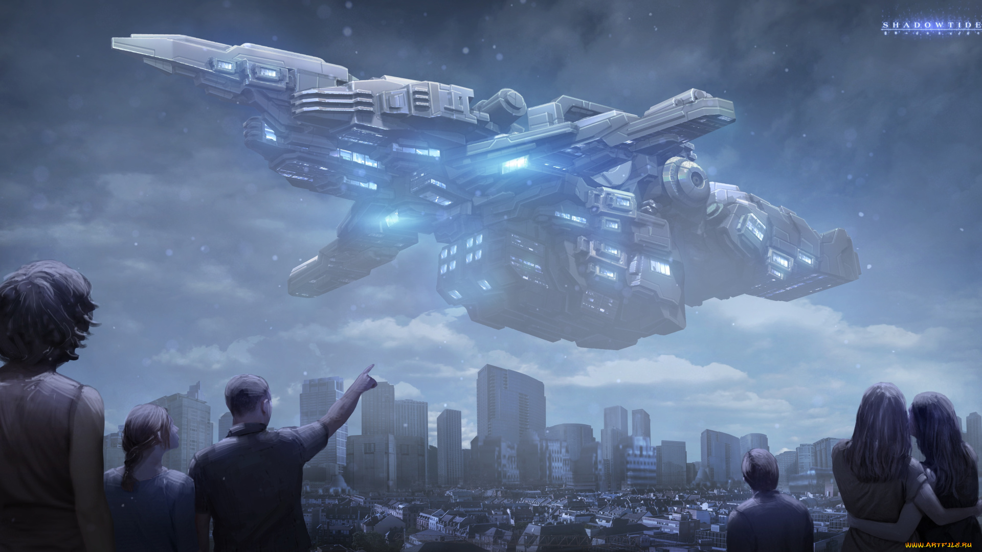 фэнтези, космические, корабли, , звездолеты, , станции, shadowtide, фантастика, арт, город, люди, вторжение, пришельцы, космический, корабль