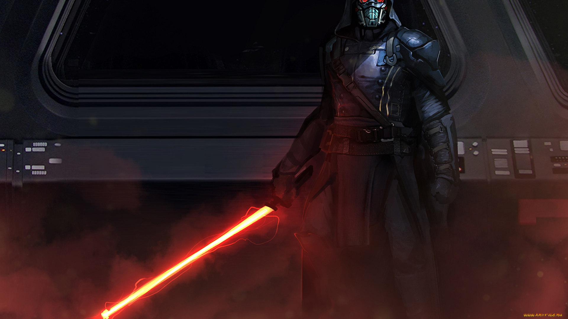 фэнтези, _star, wars, fan, art, star, wars, lightsaber, darth, vader, sith