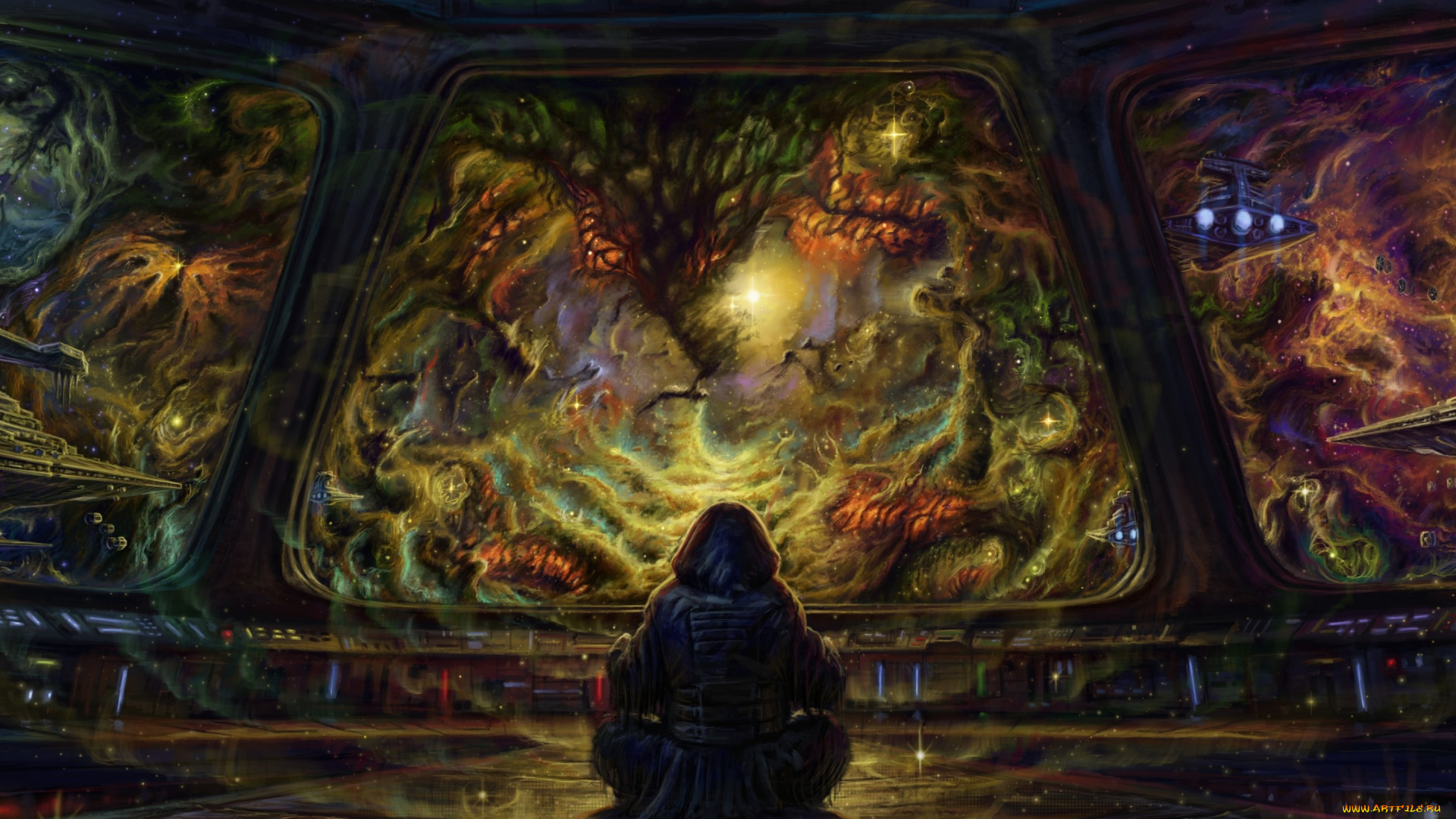 фэнтези, _star, wars, sith, star, wars, флот, космический, корабль, космос