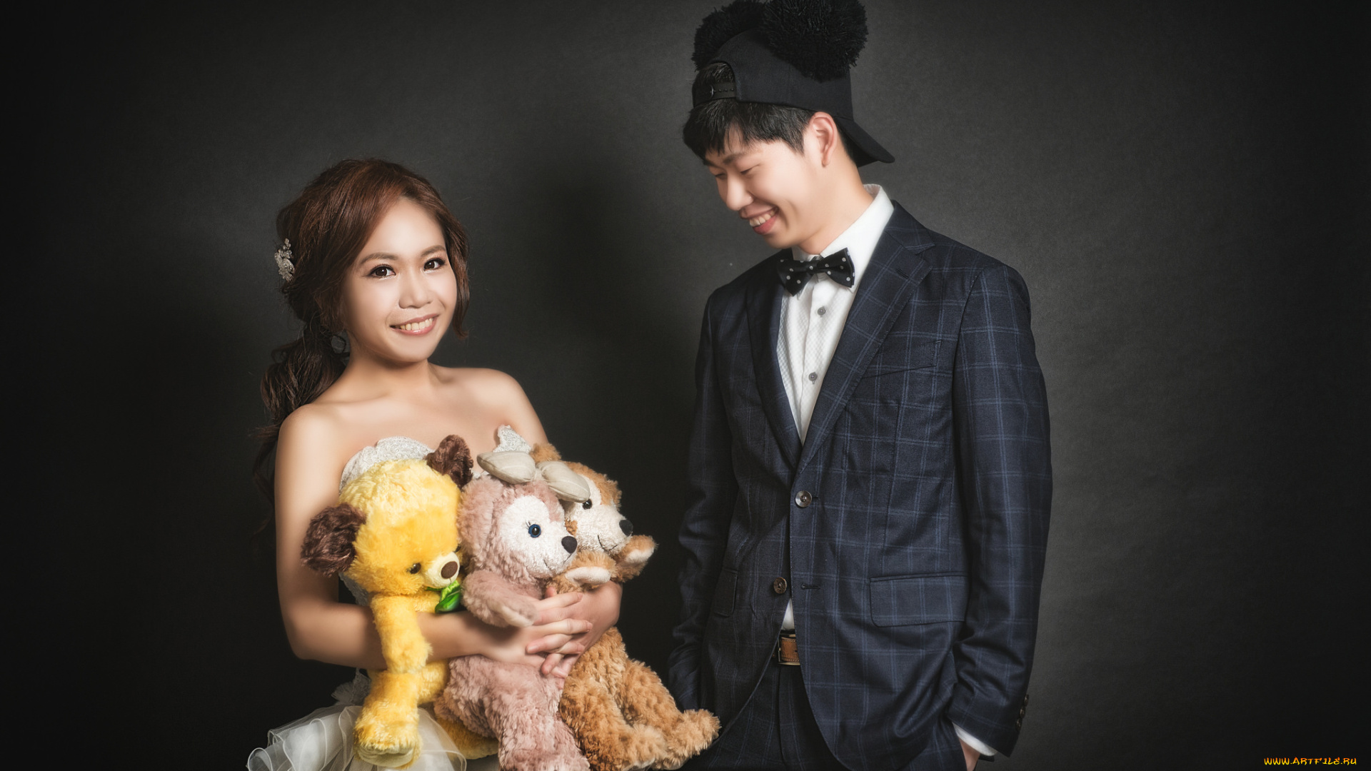 разное, мужчина, женщина, невеста, жених, любовь, девушка, пара, парень, азиаты, праздник, игрушки, свадьба