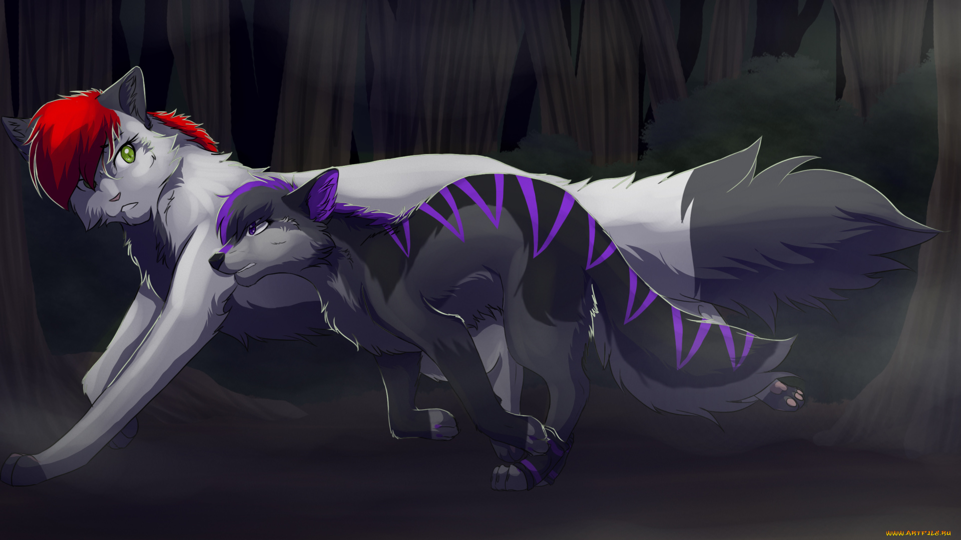 рисованное, животные, , сказочные, , мифические, собаки