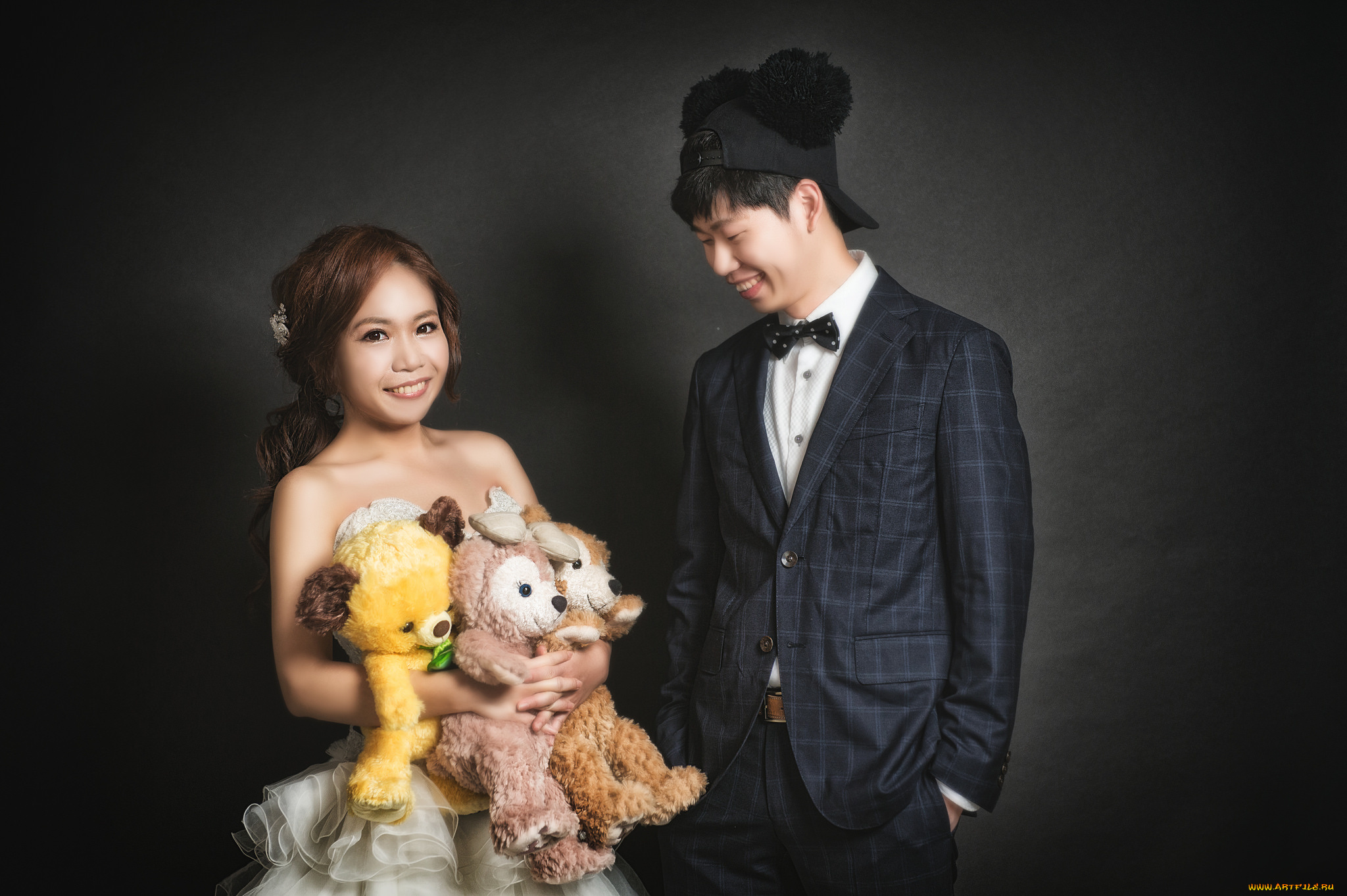 разное, мужчина, женщина, невеста, жених, любовь, девушка, пара, парень, азиаты, праздник, игрушки, свадьба