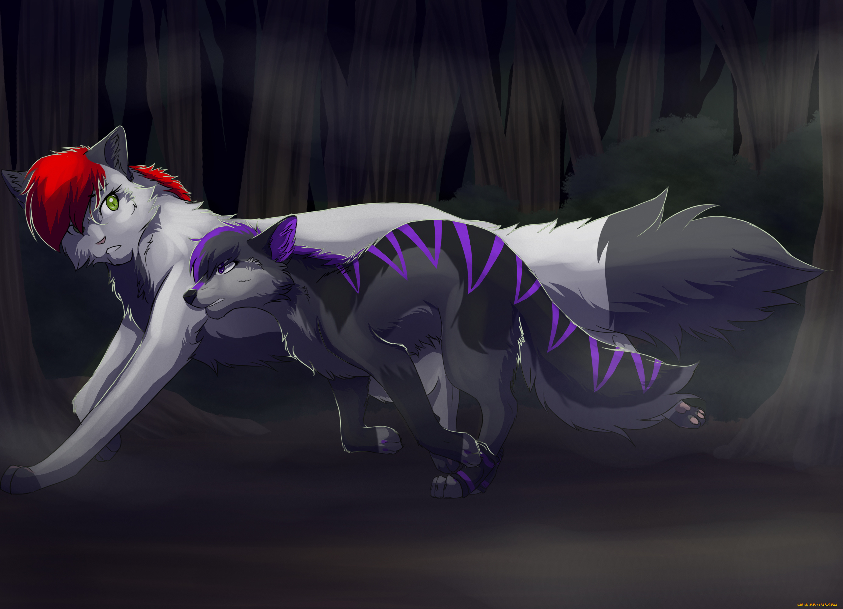 рисованное, животные, , сказочные, , мифические, собаки