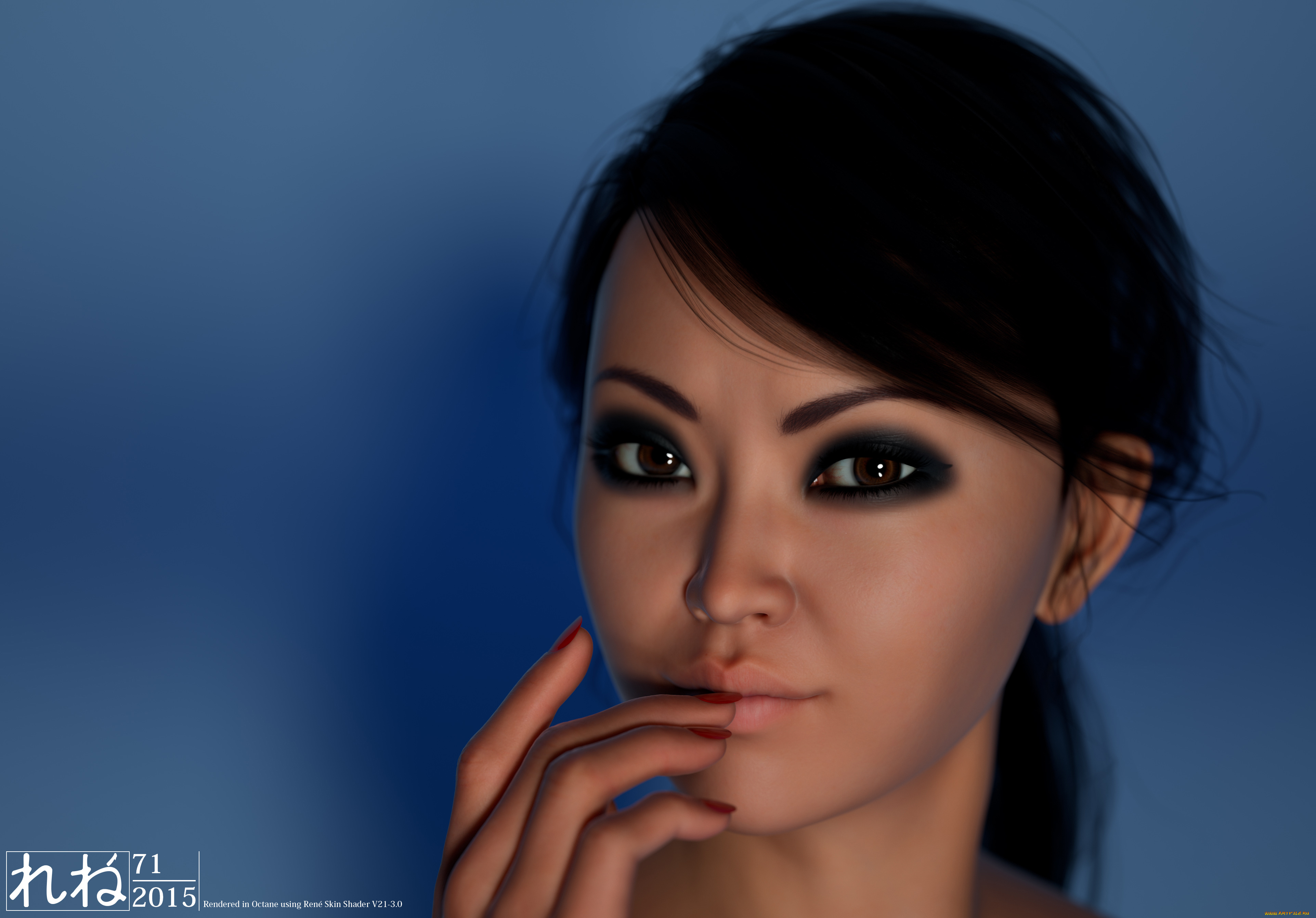 3д, графика, портрет, , portraits, девушка, фон, взгляд