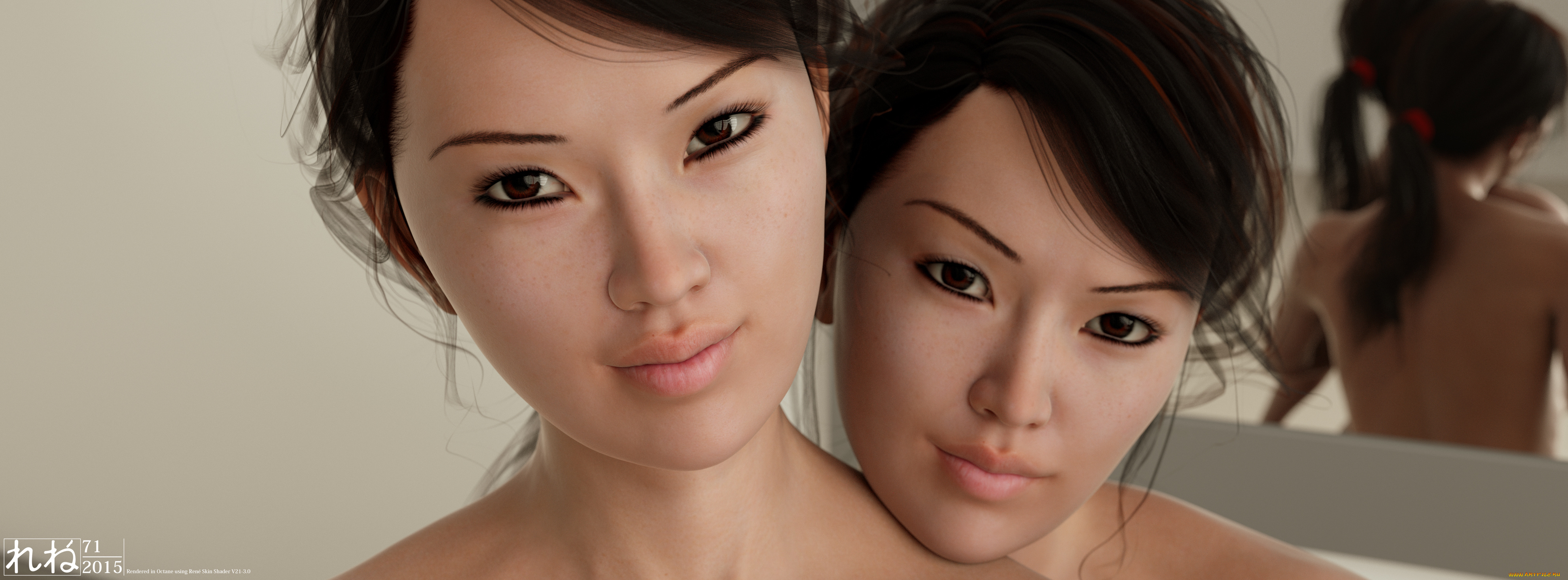 3д, графика, портрет, , portraits, девушки, фон, взгляд