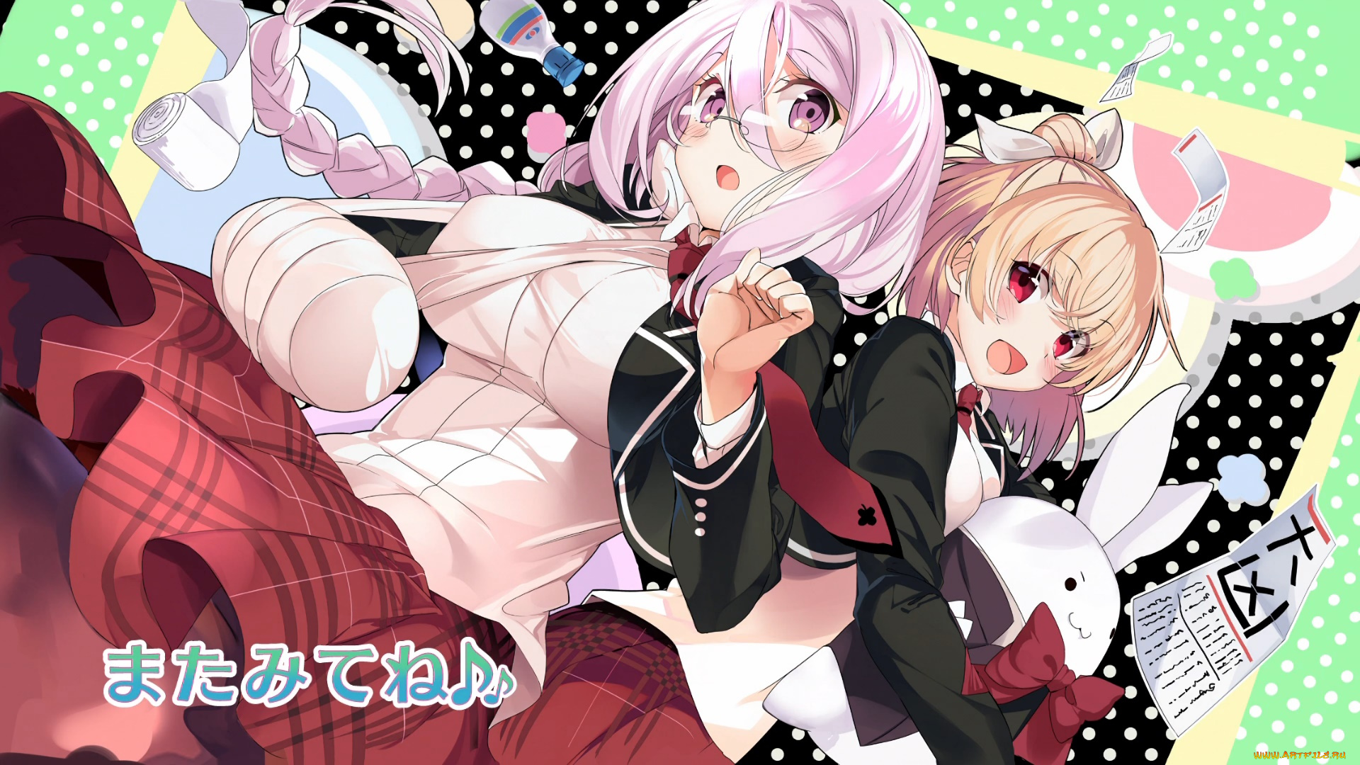 аниме, anne, happy, фон, взгляд, девушки