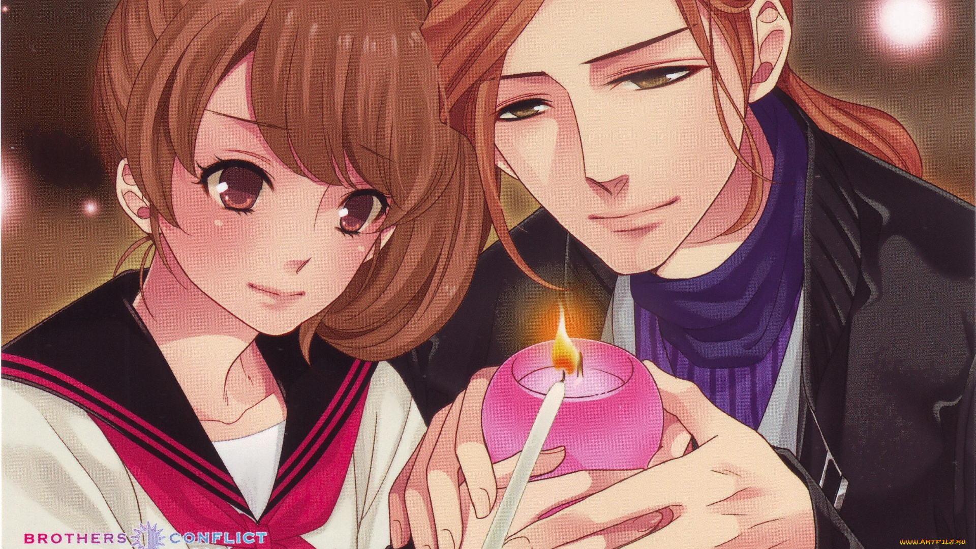 аниме, brothers, conflict, пара