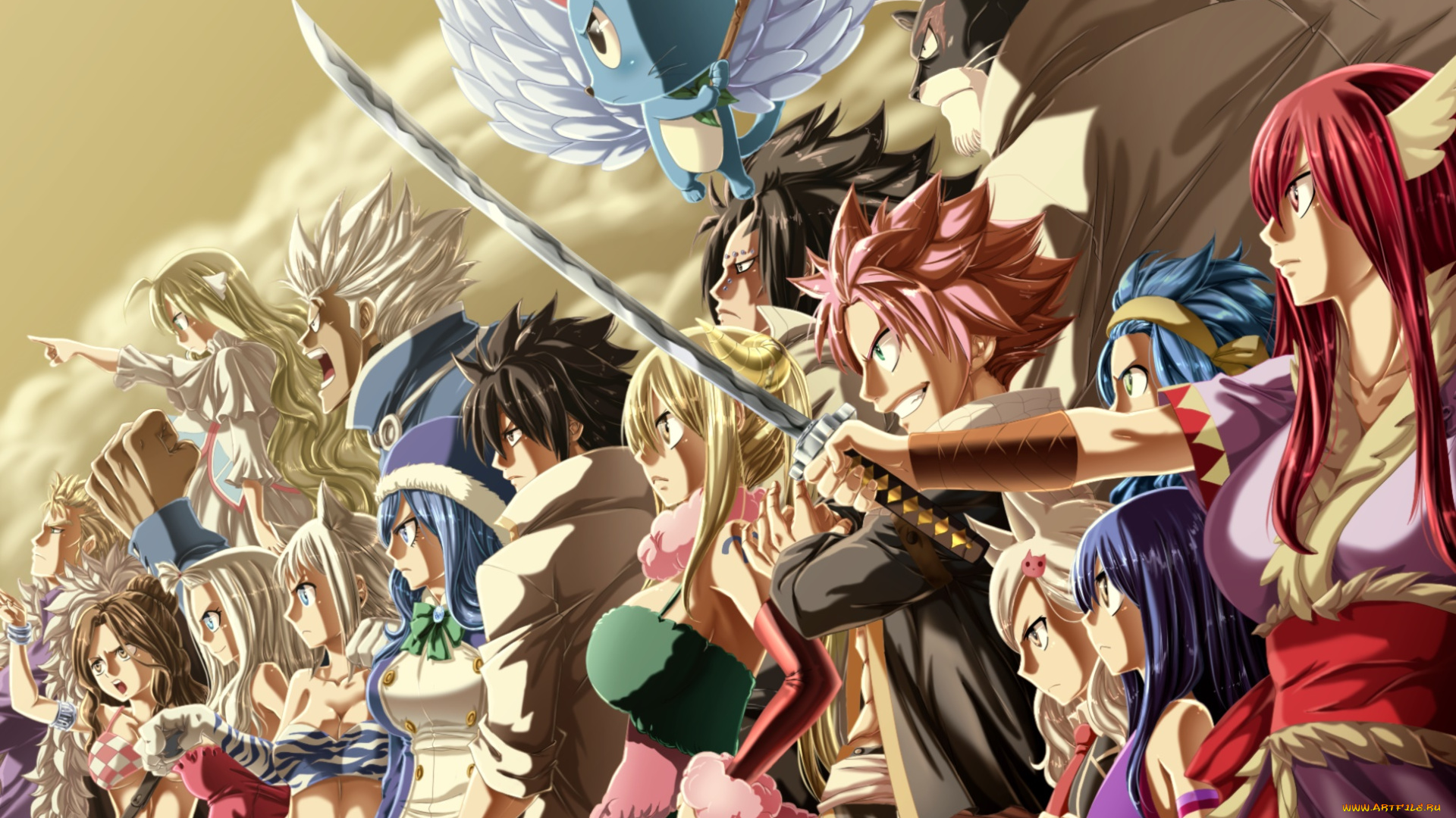 аниме, fairy, tail, персонажи