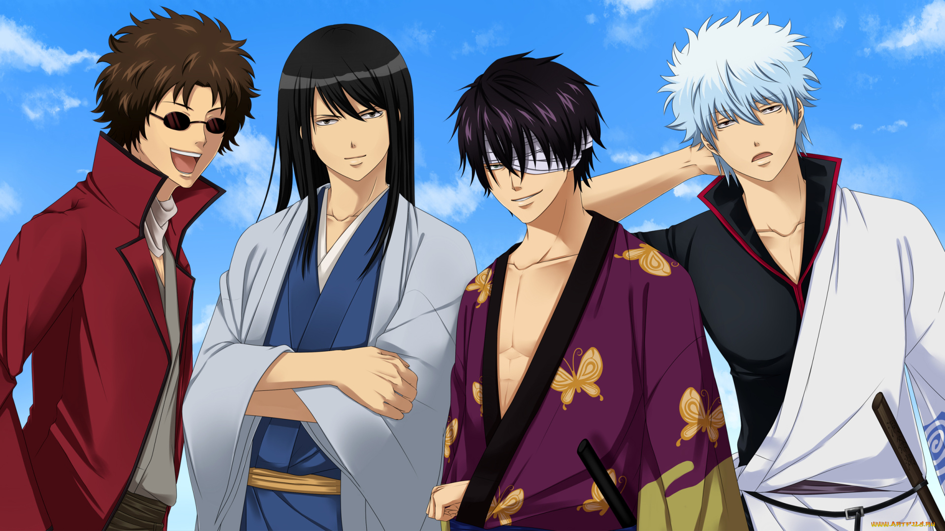 аниме, gintama, гинтама, парни