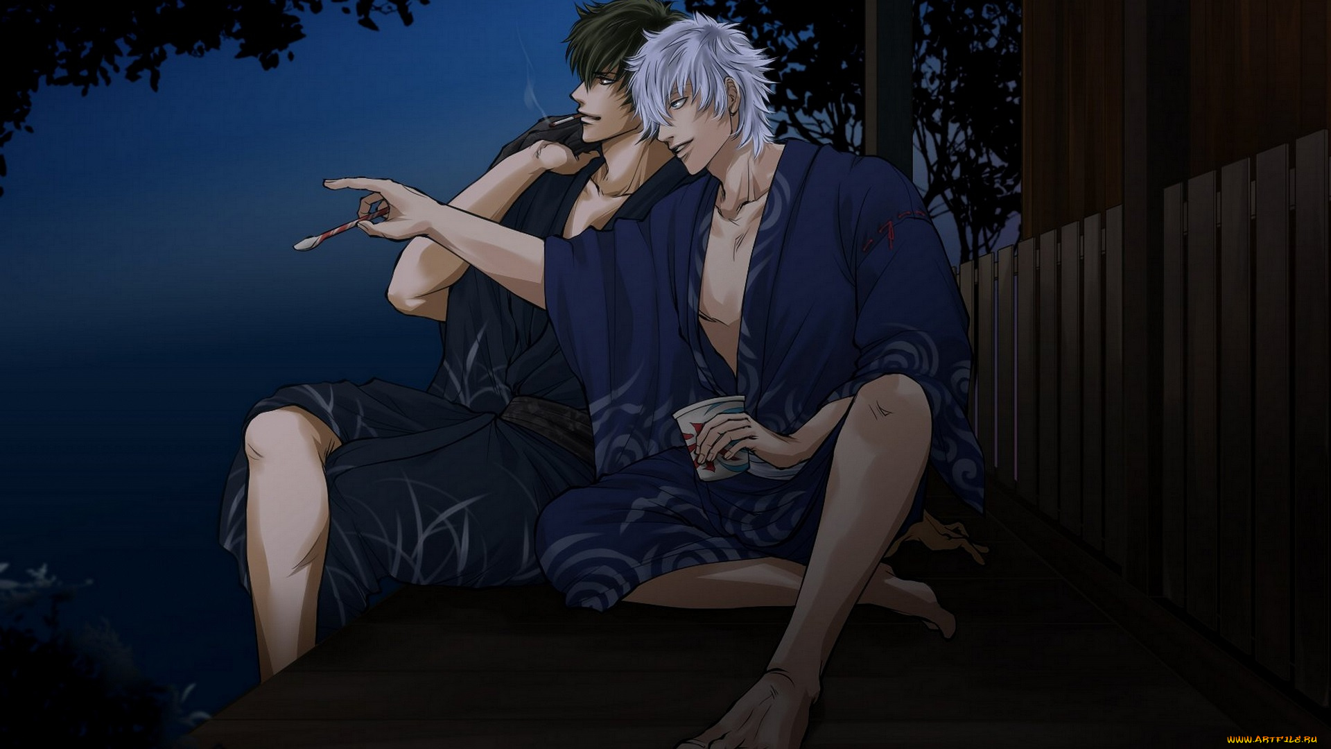 аниме, gintama, парни